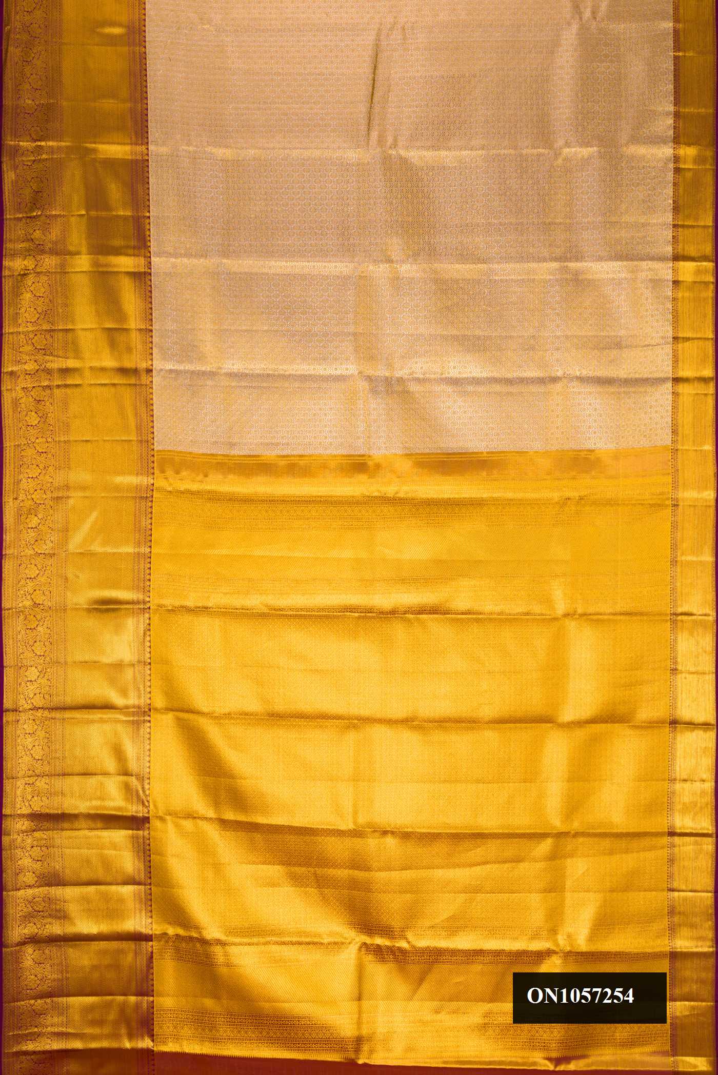 Gold Dual Tone Kanchipuram Tissue Silk Saree