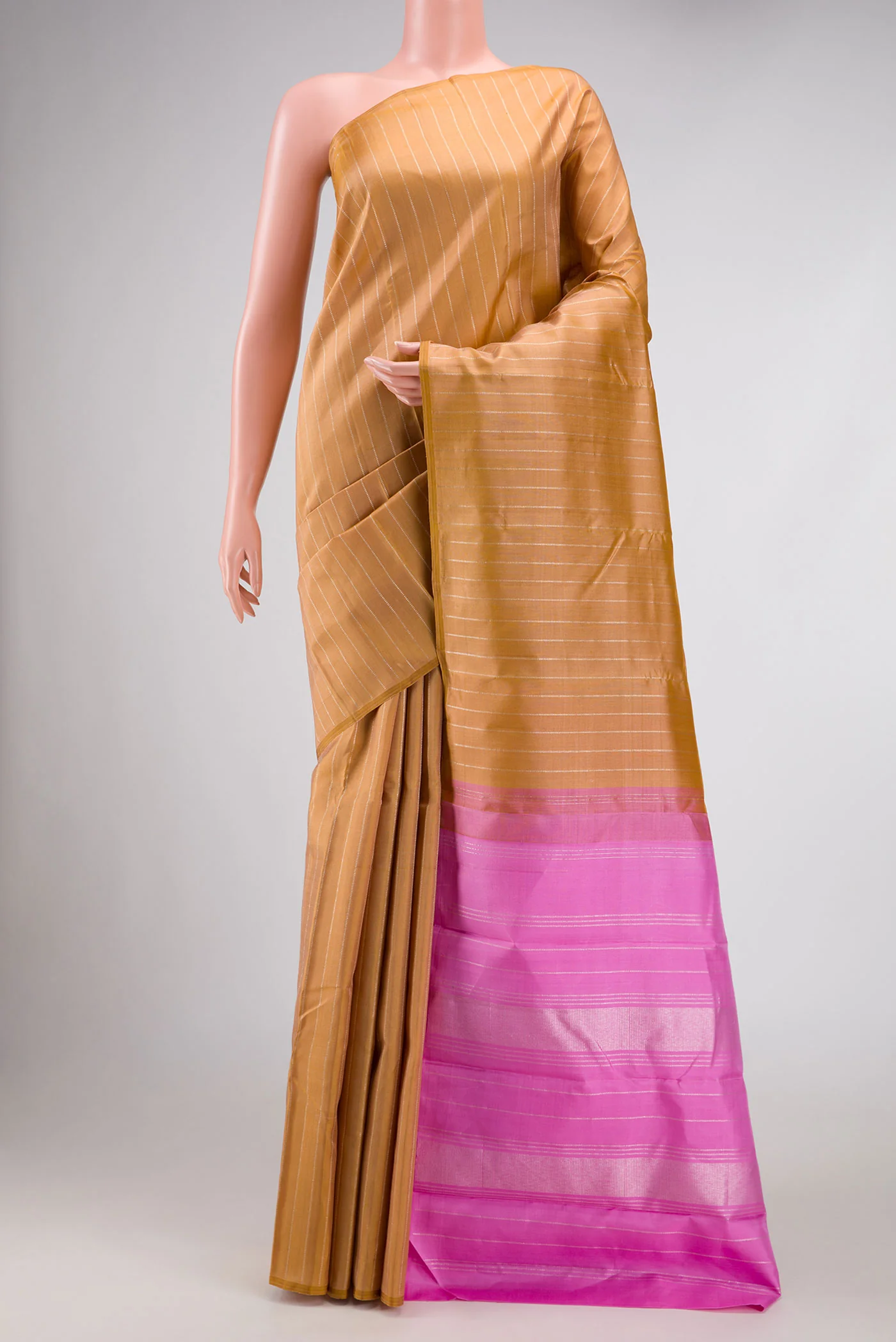 Gold Dual Tone Kanjivaram Silk Saree