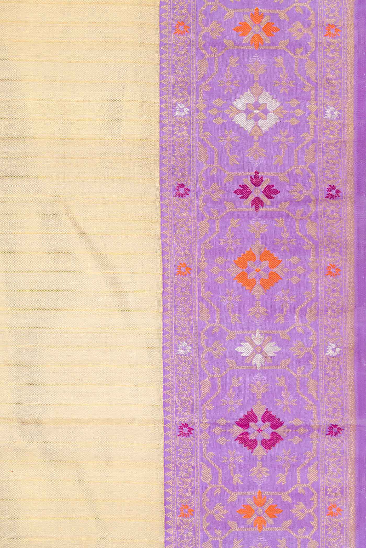 Gold Kanjivaram Tissue Silk Saree - Image 3
