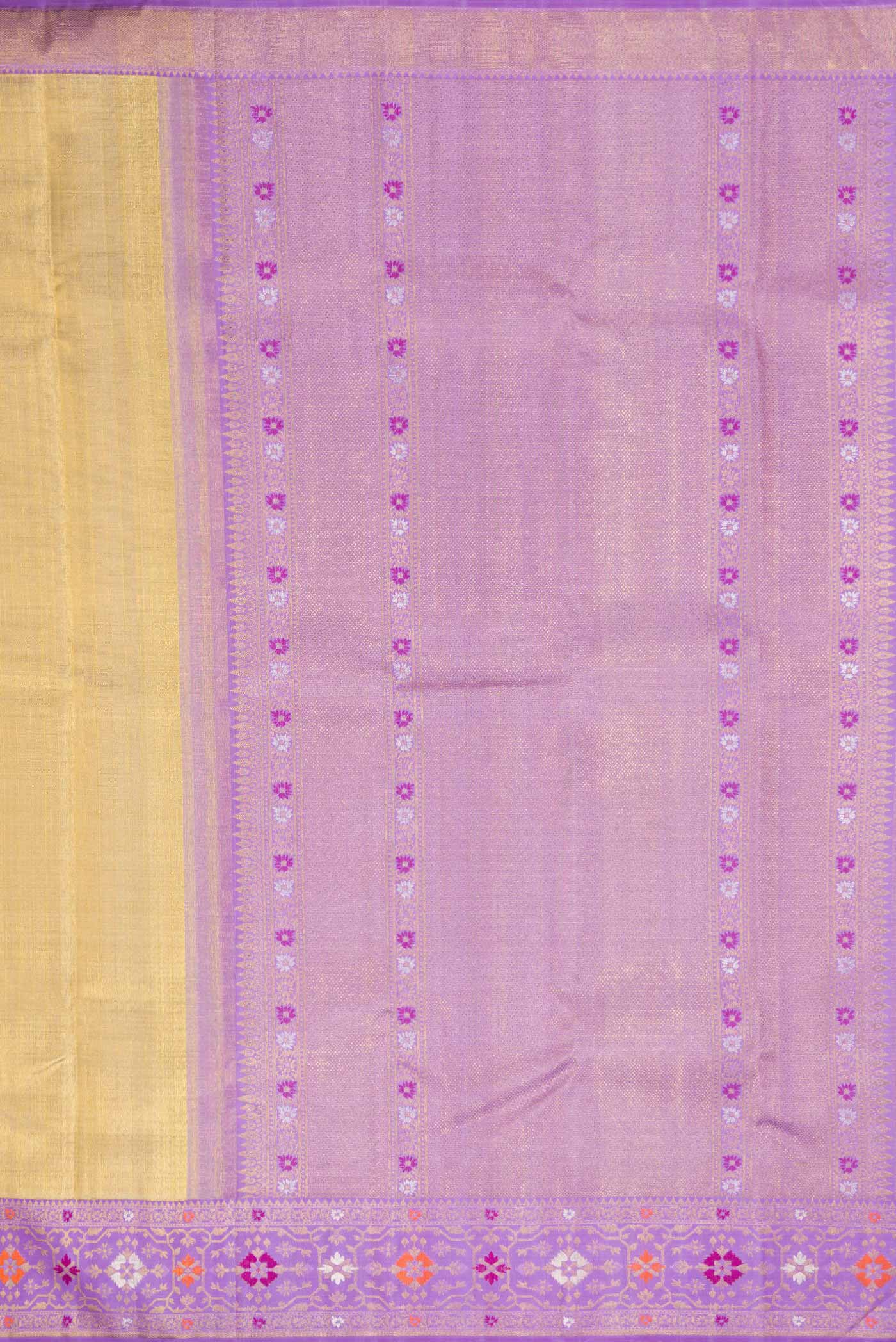 Gold Kanjivaram Tissue Silk Saree - Image 7
