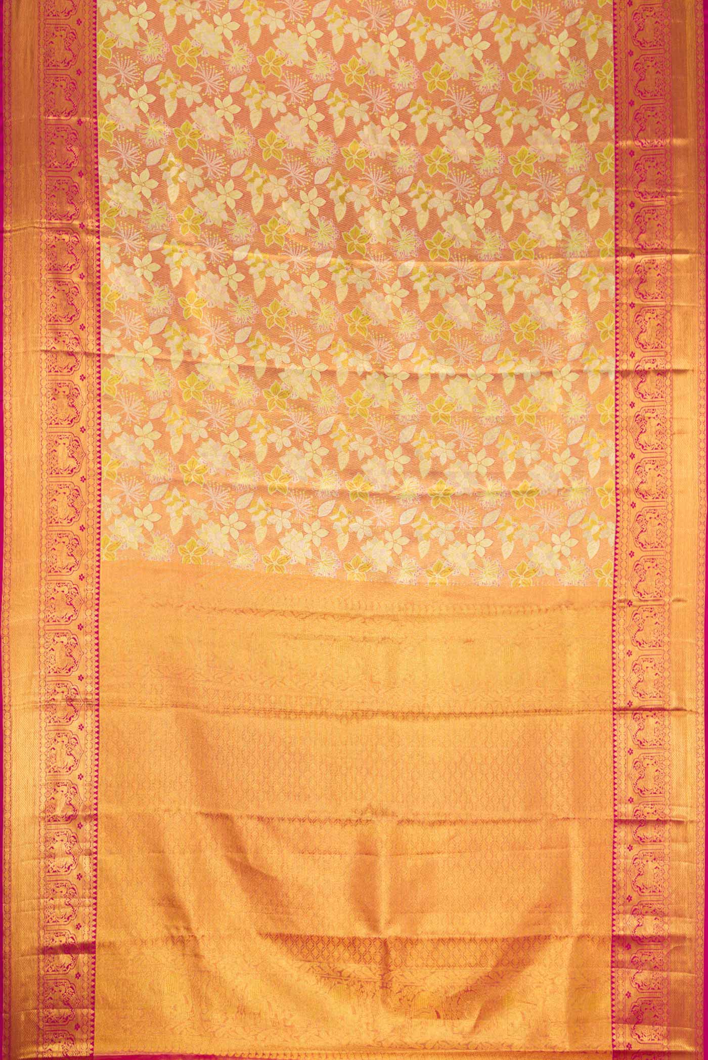 Gold Kanjivaram Tissue Silk Saree - Image 6