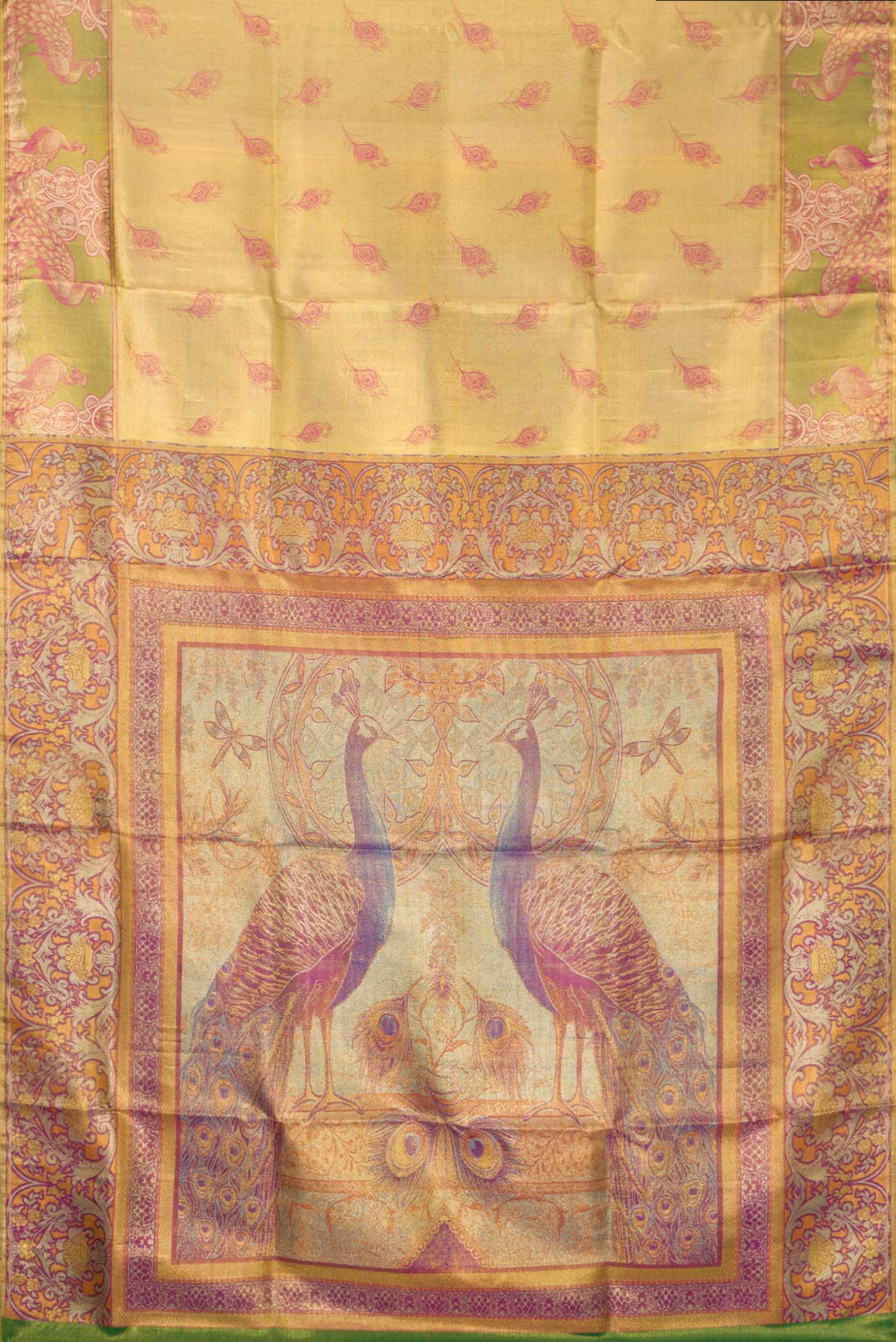 Gold Kanjivaram Tissue Silk Saree - Image 6
