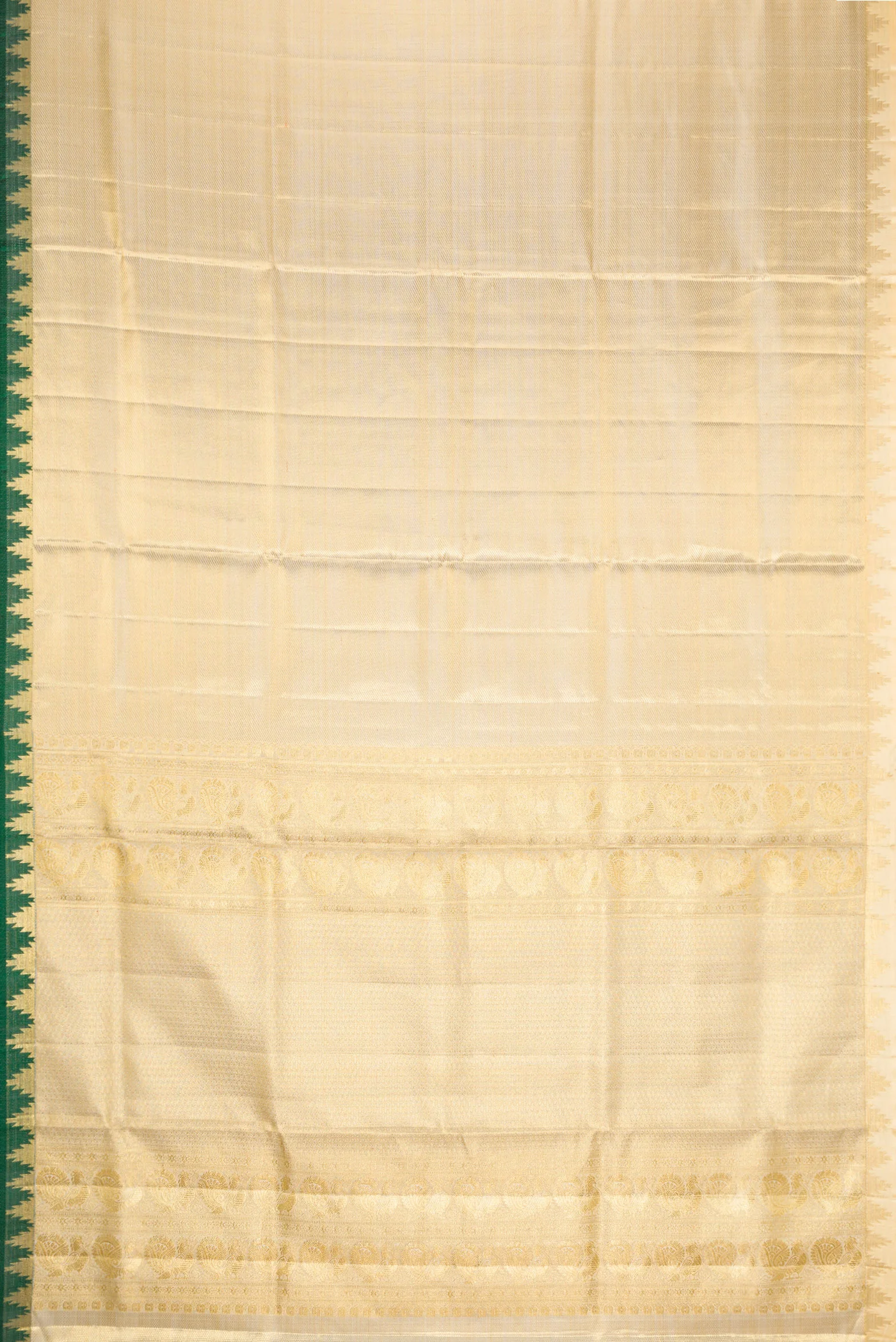 Gold Dual Tone Kanjivaram Tissue Silk Saree - Image 6