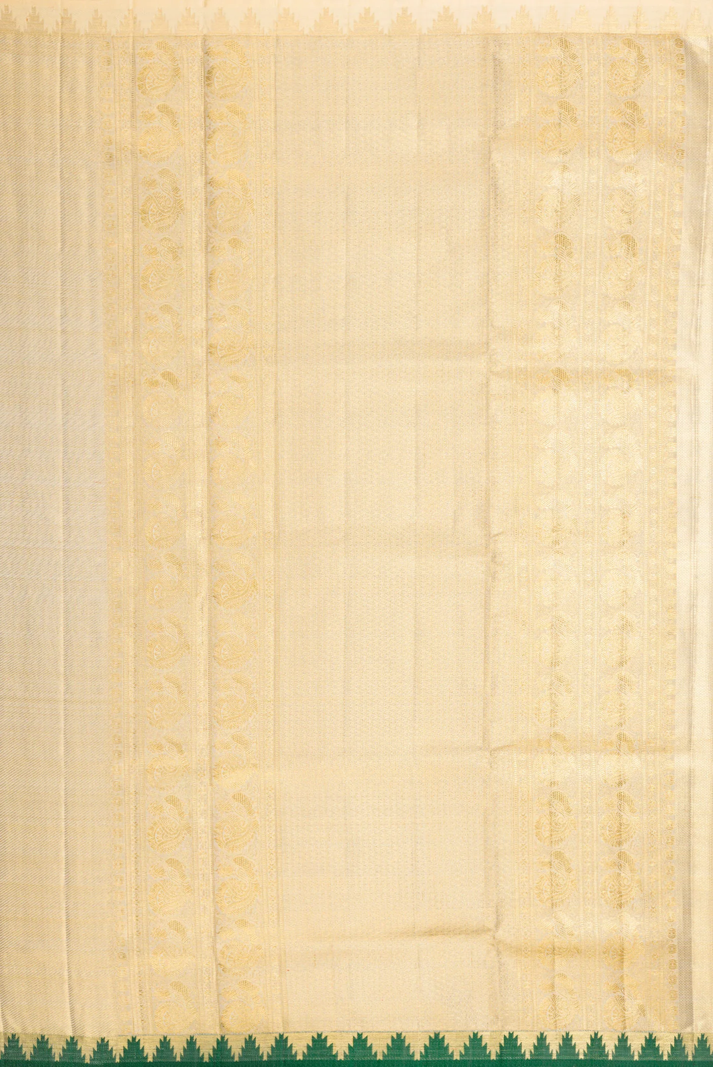 Gold Dual Tone Kanjivaram Tissue Silk Saree - Image 7