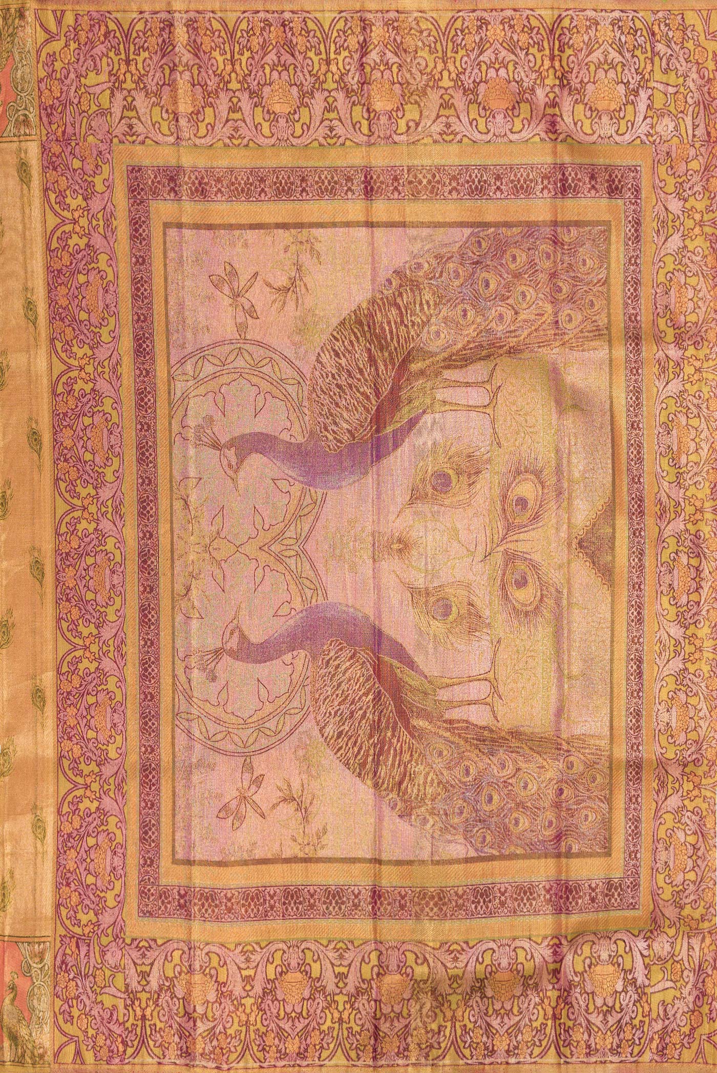 Gold Dual Tone Kanjivaram Tissue Silk Saree - Image 7