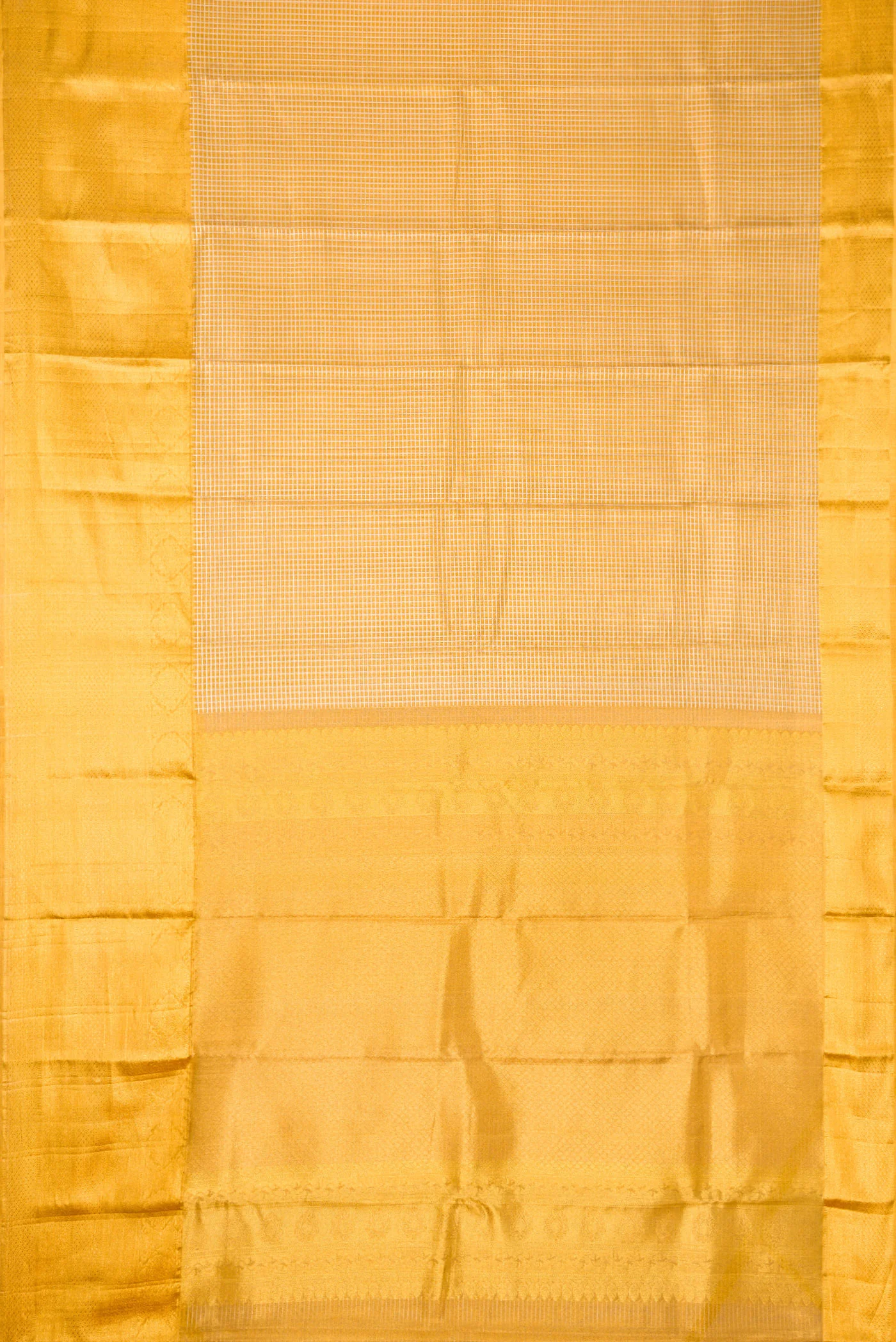 Sandal Dual Tone Kanjivaram Tissue Silk Saree - Image 6