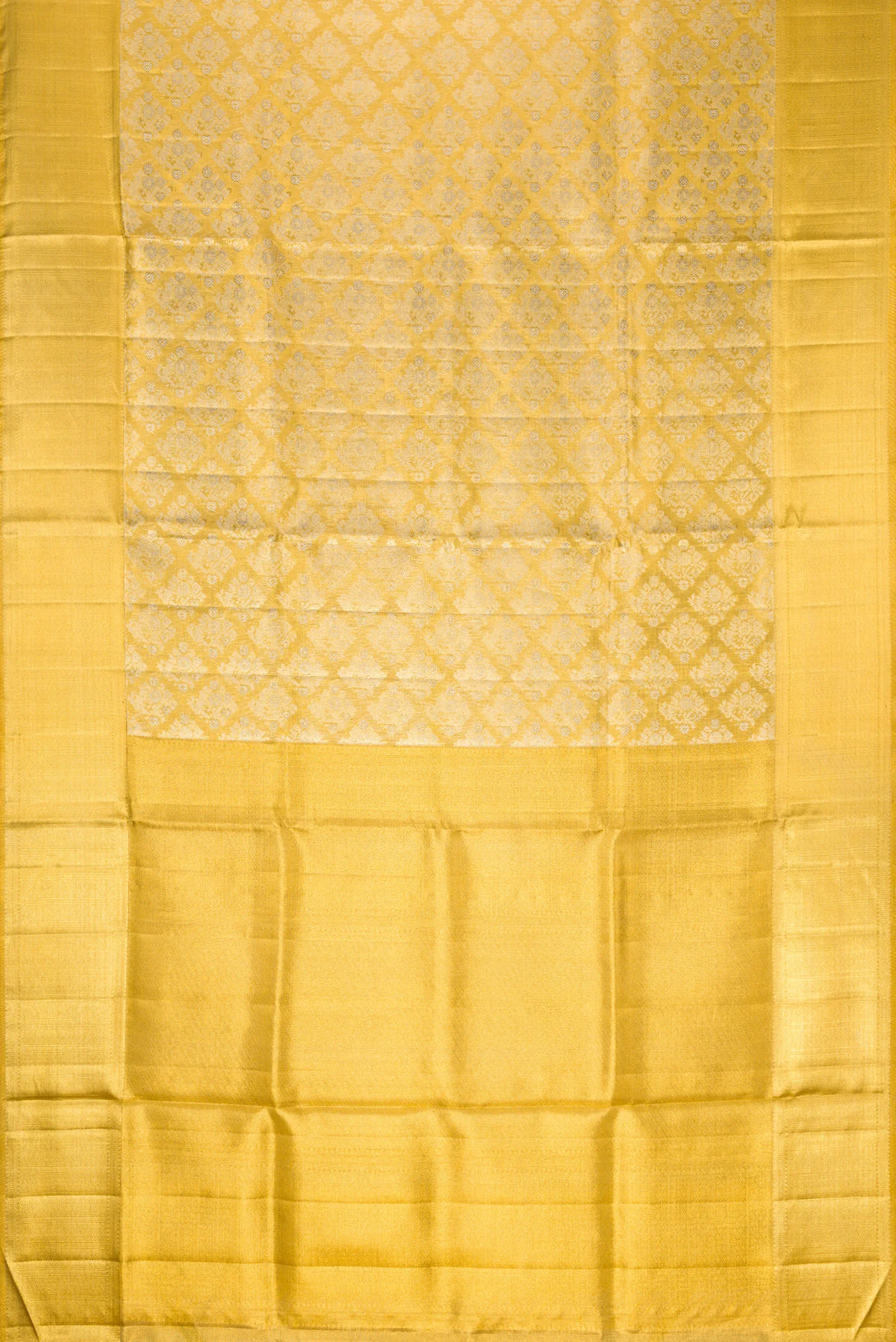 Gold Dual Tone Kanjivaram Tissue Silk Saree - Image 6