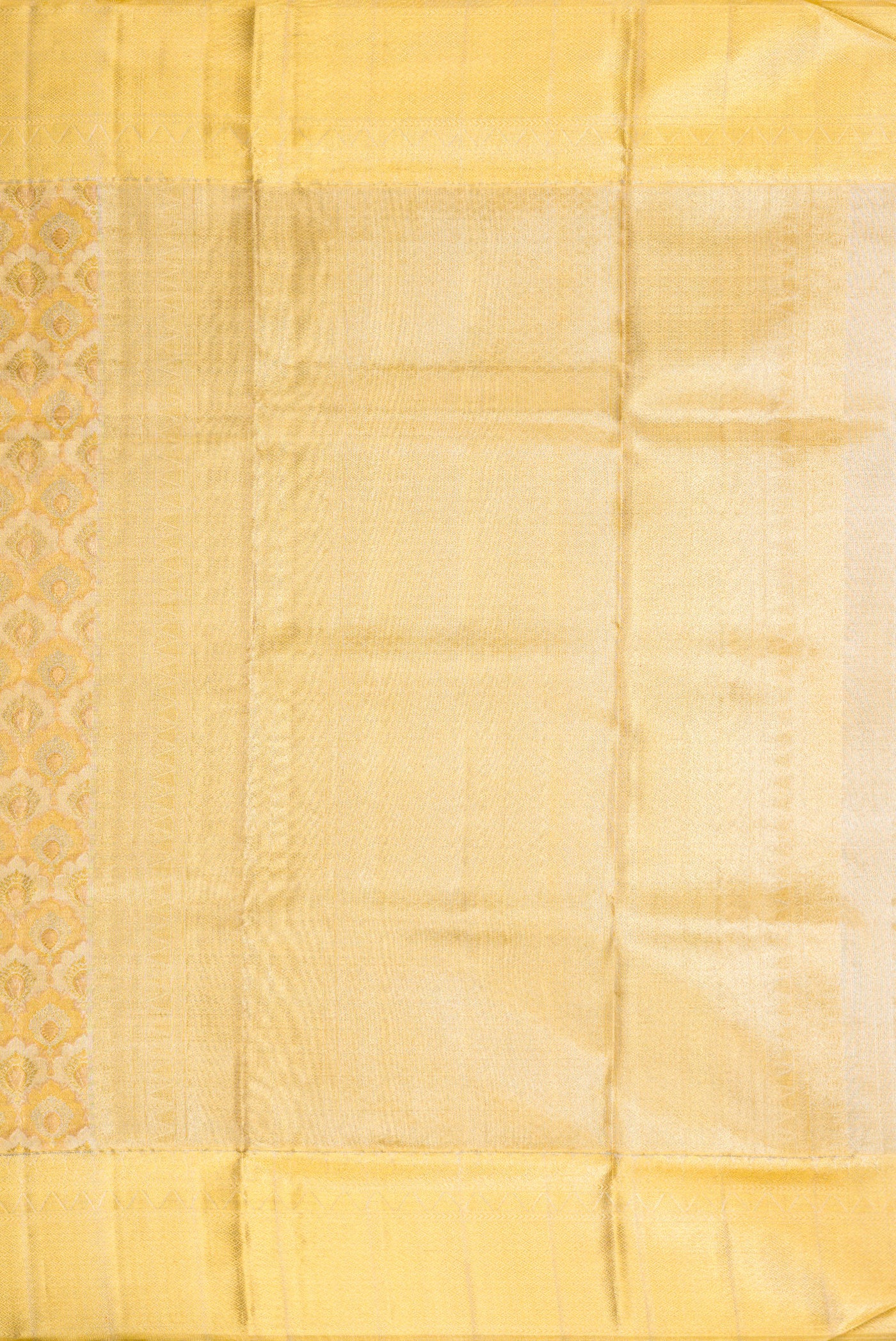 Gold Dual Tone Kanjivaram Tissue Silk Saree - Image 7