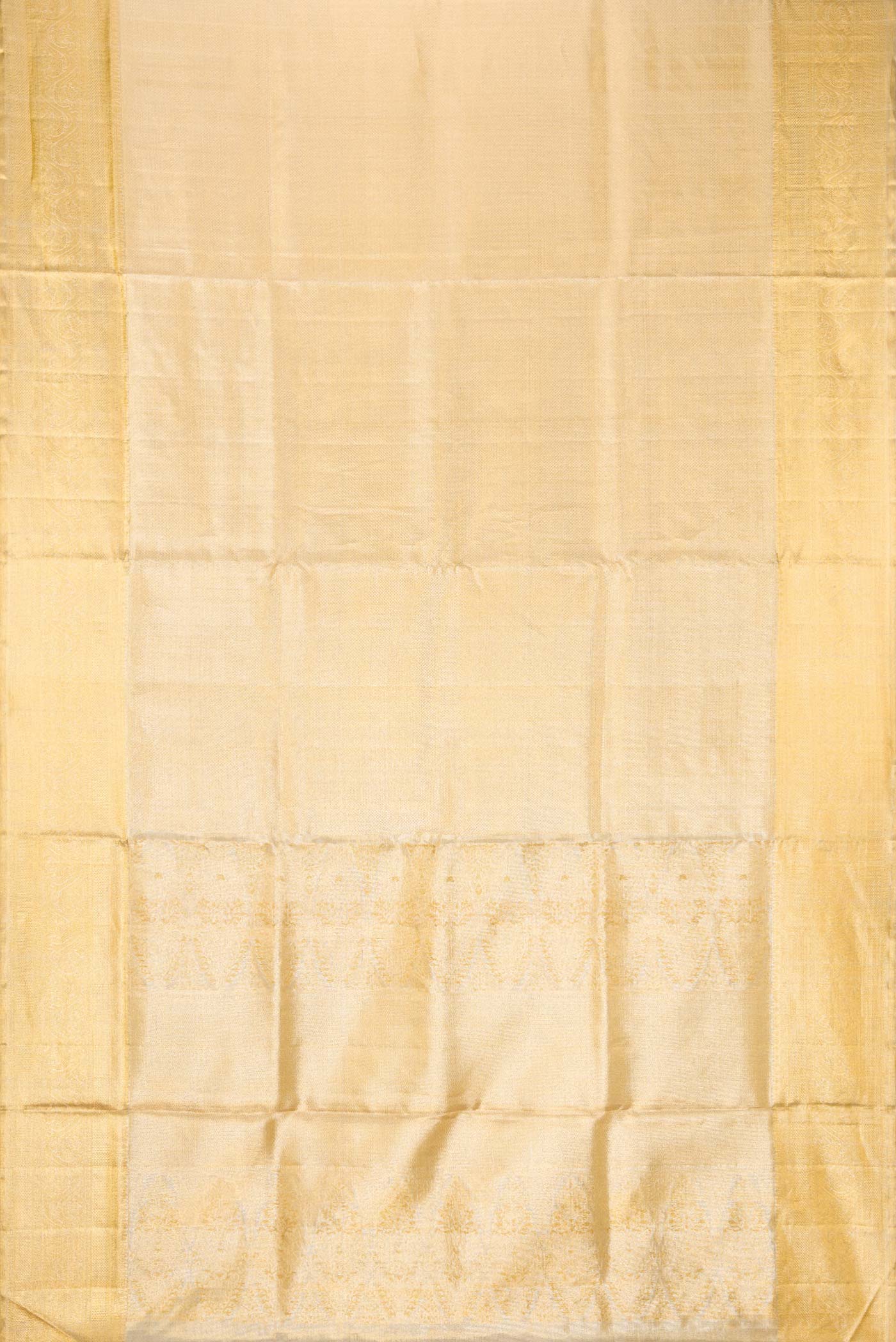 Gold Dual Tone Kanjivaram Tissue Silk Saree - Image 6