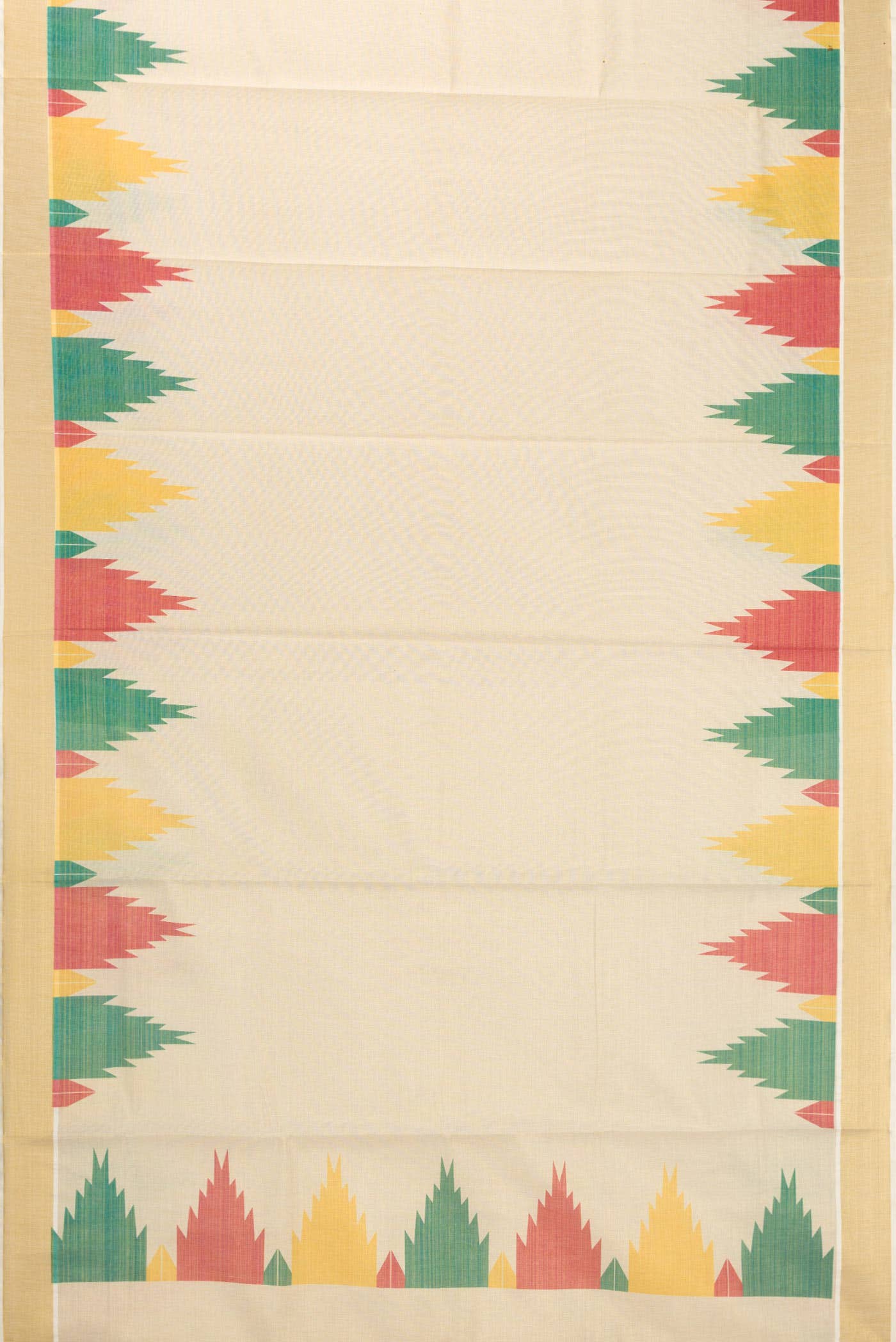 Gold Dual Tone Kerala Cotton Saree - Image 2