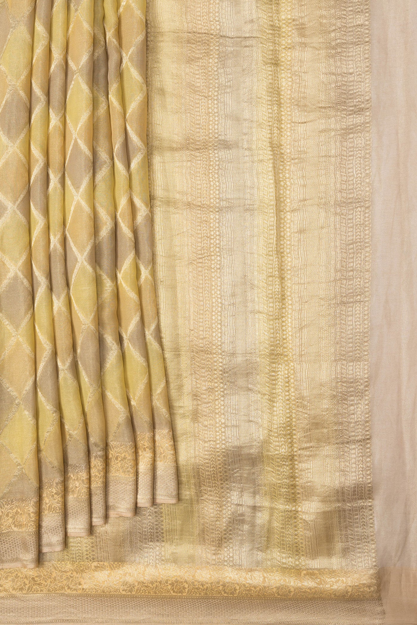Gold Mysore Georgette Saree - Image 4