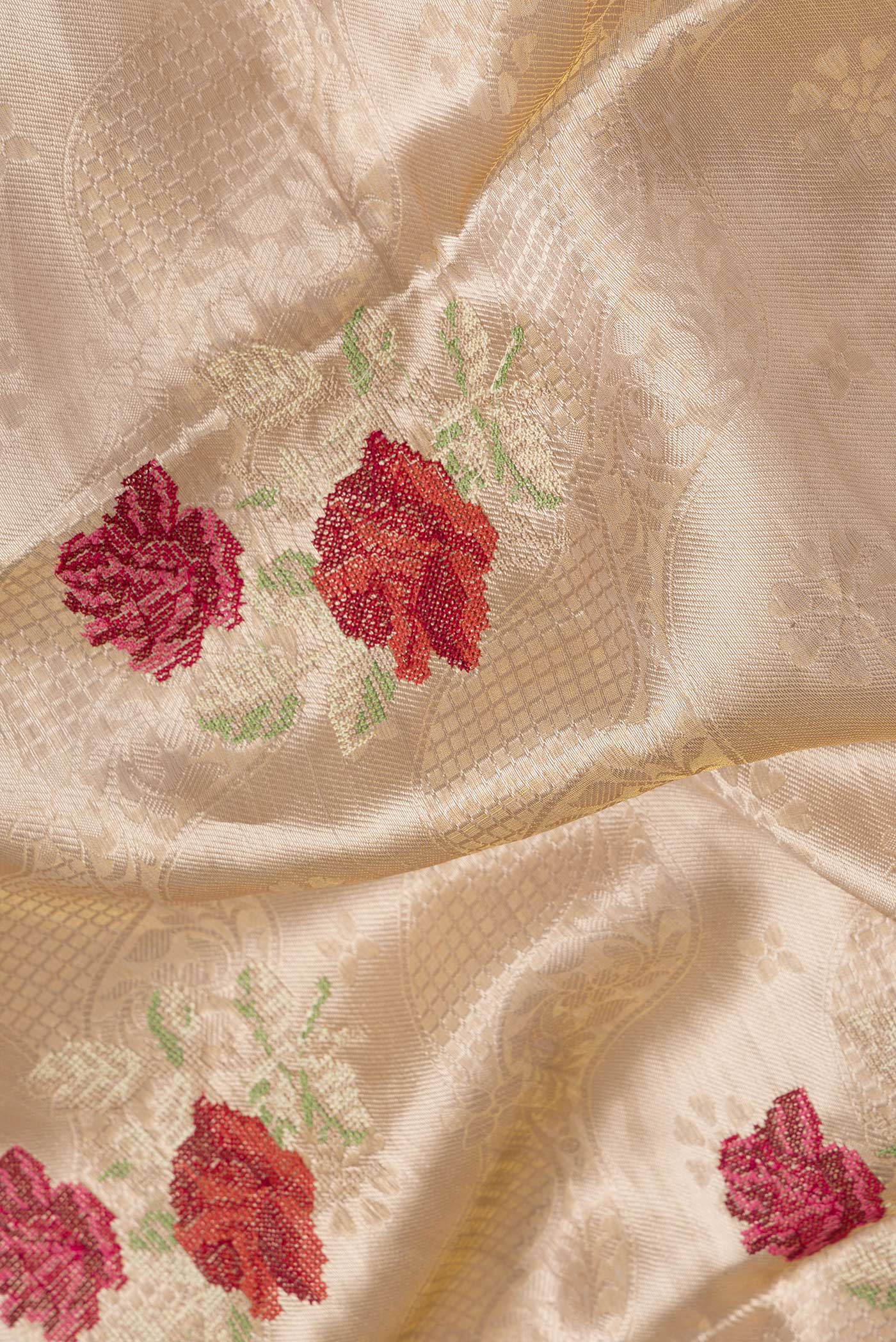 Gold Tissue Silk Saree - Image 2