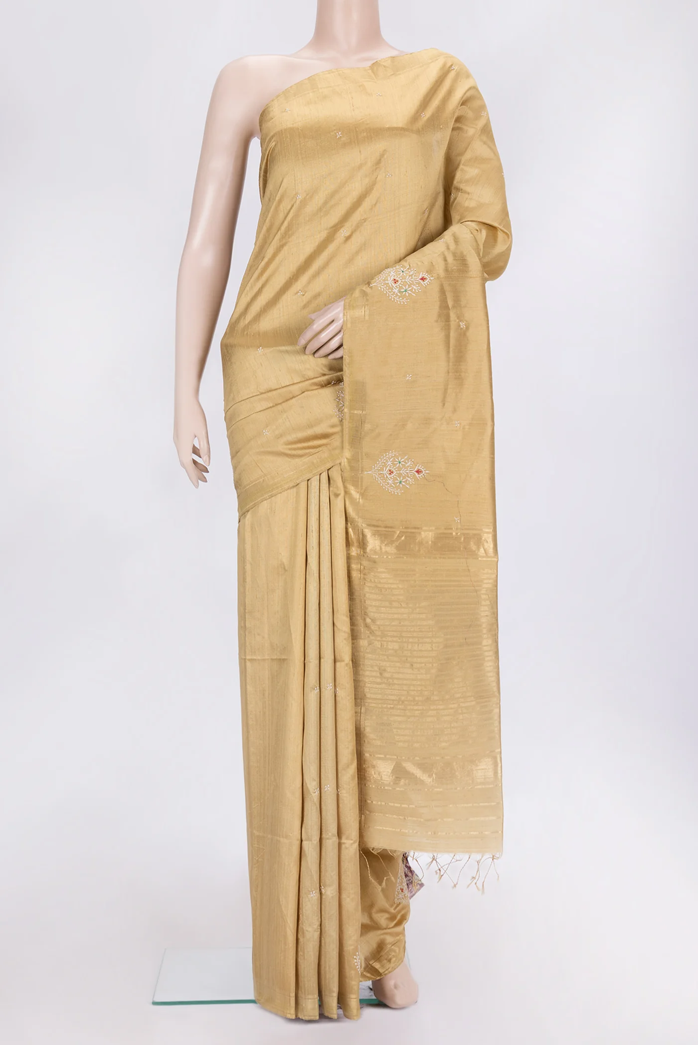 Gold Raw Silk Saree