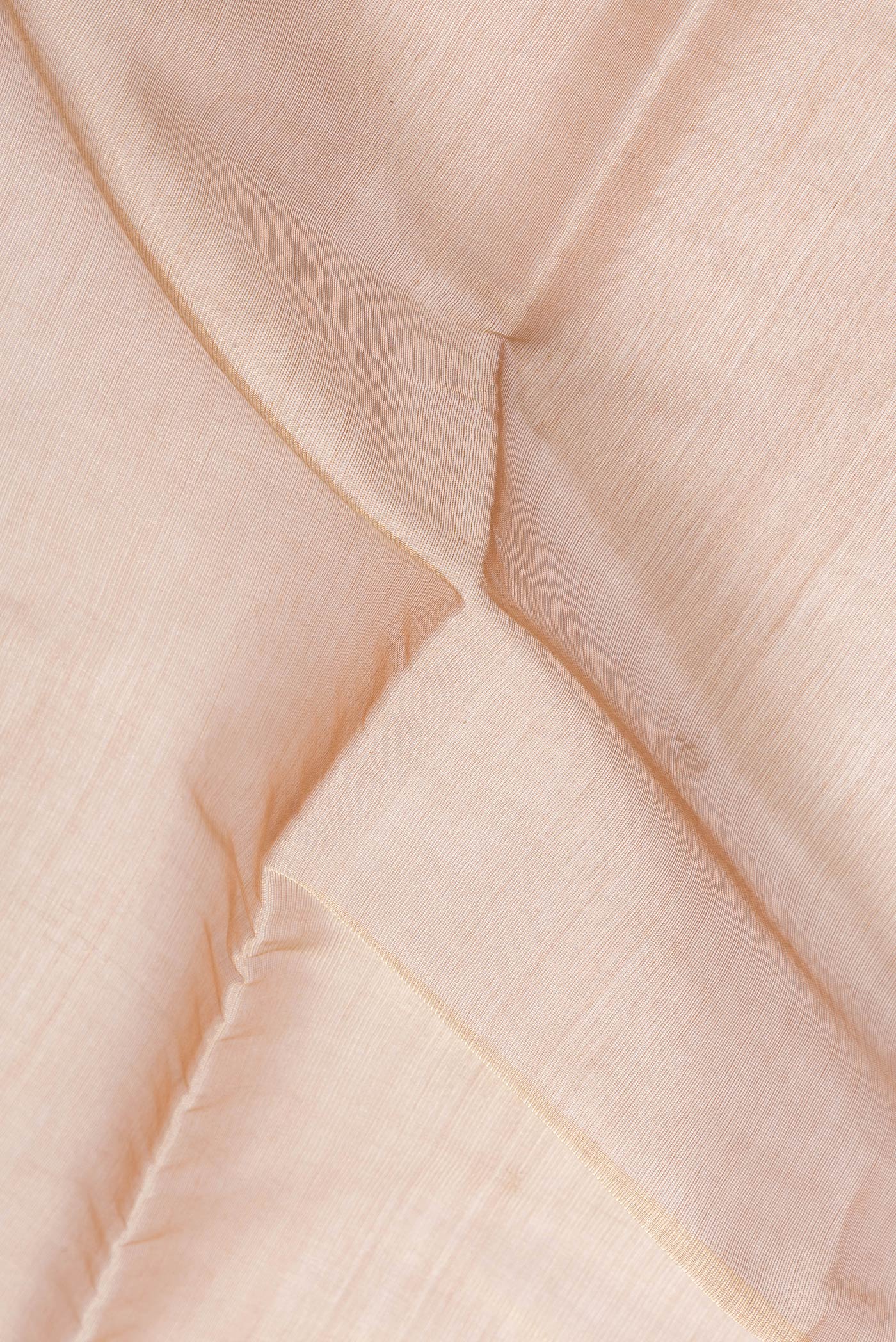 Gold Chanderi Tissue Silk Cotton Saree - Image 2