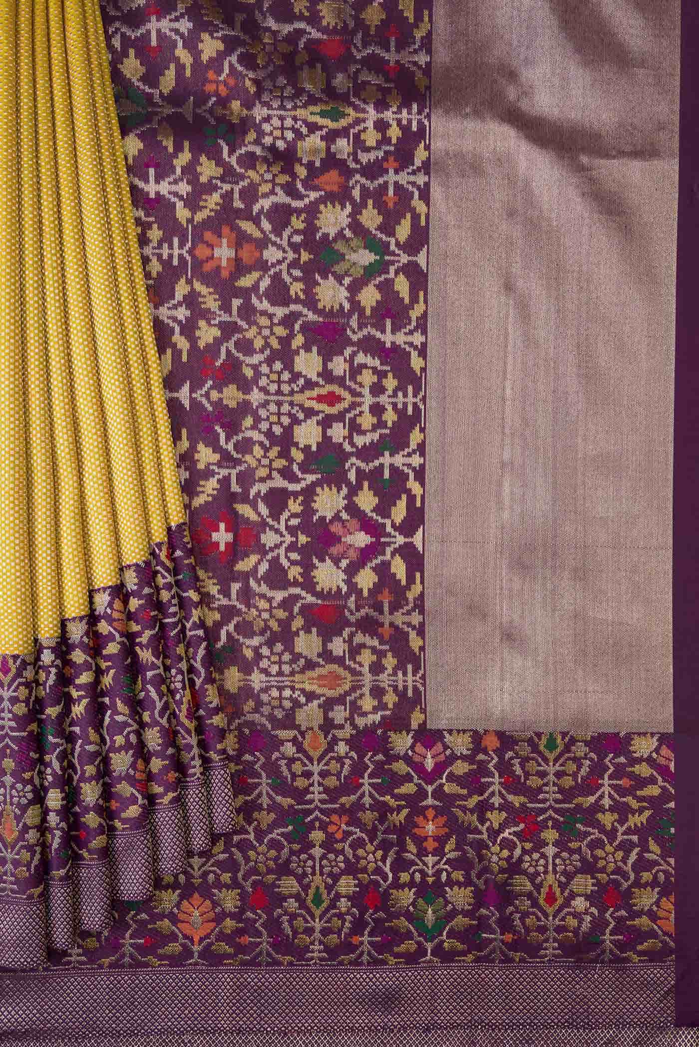 Pure Silk Pure Zari Gold Kanjivaram Tissue Saree - Image 2