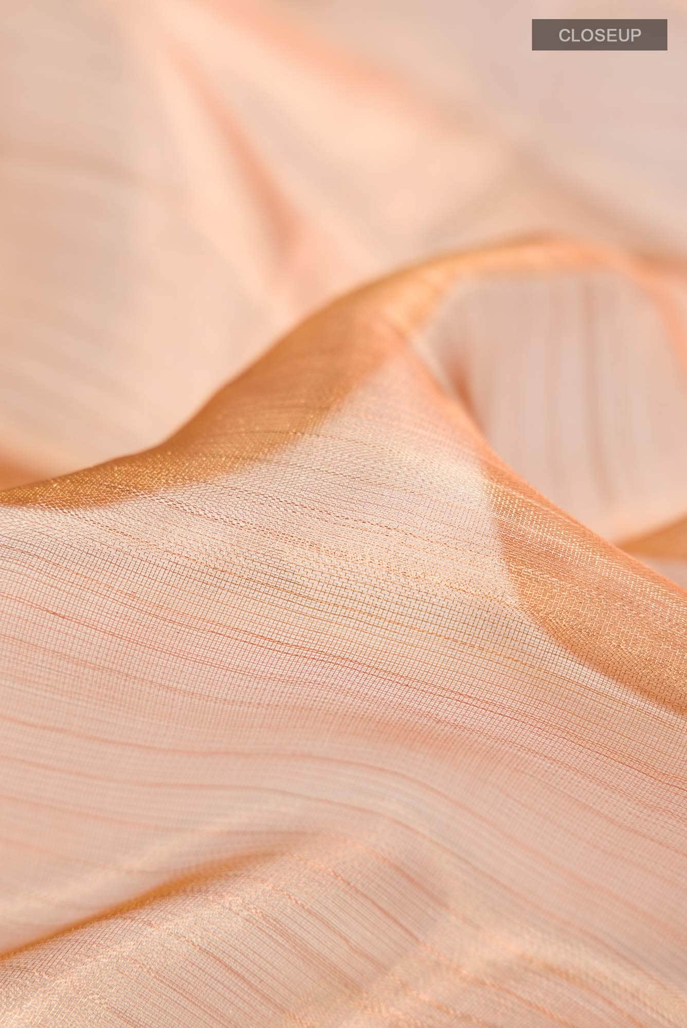Gold Tussar Silk Saree - Image 3