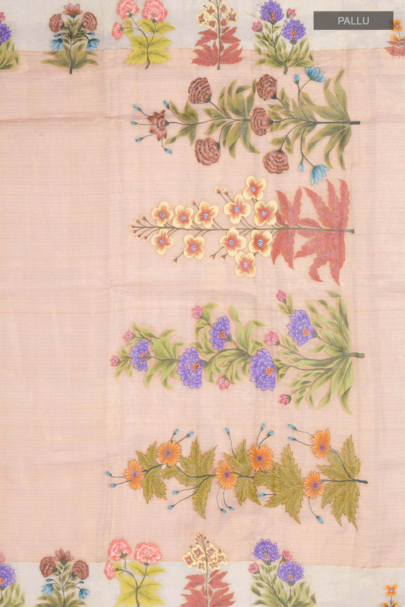 Gold Tussar Silk Saree - Image 5