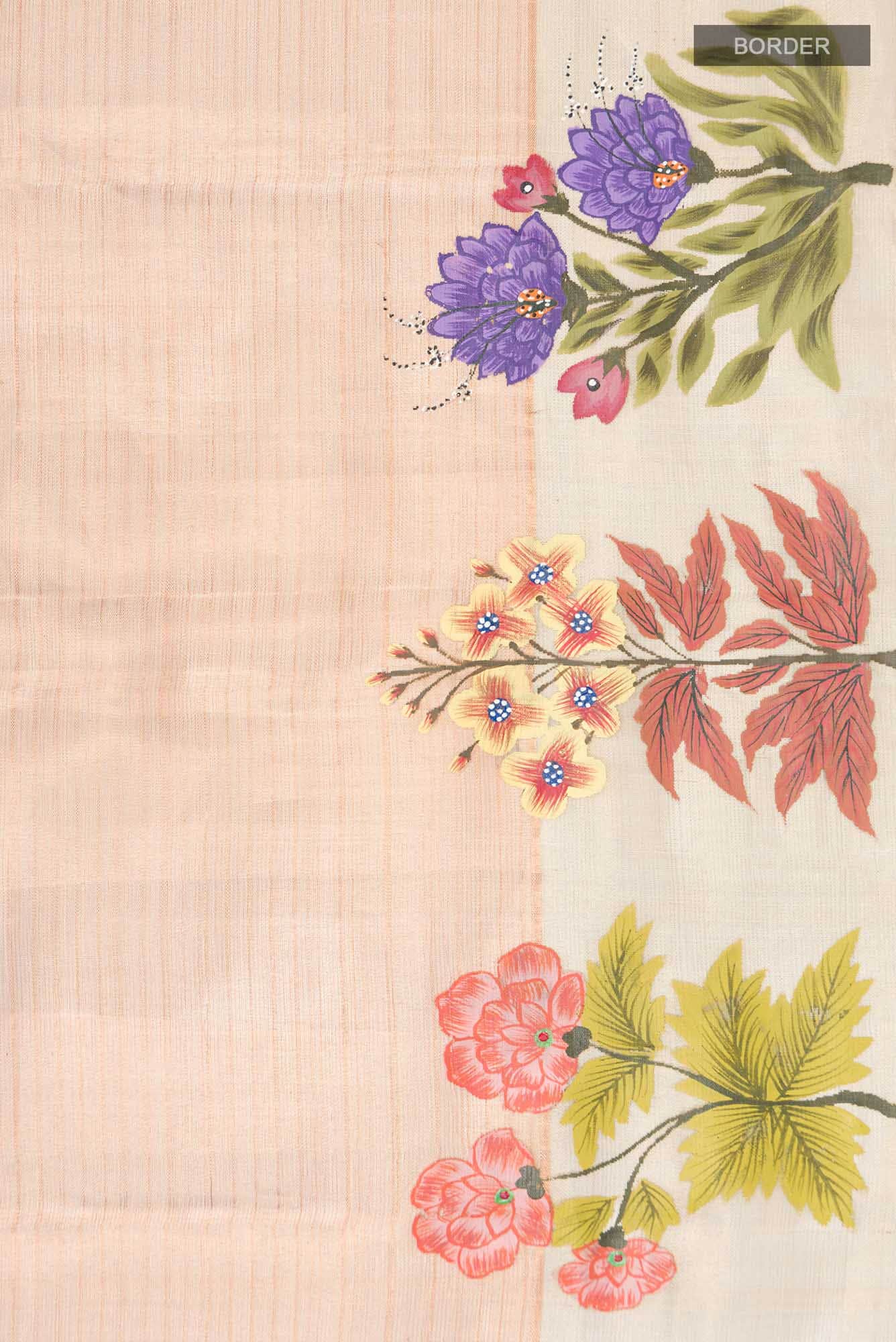 Gold Tussar Silk Saree - Image 6
