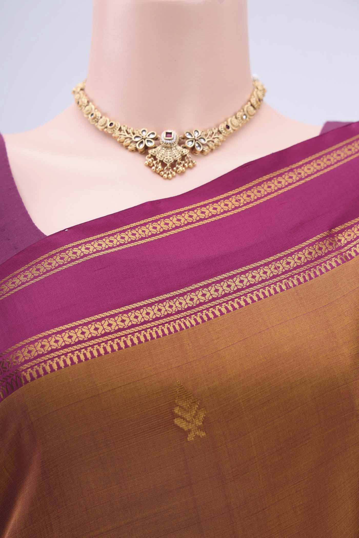 Mustard Uppada Silk Saree - Image 2