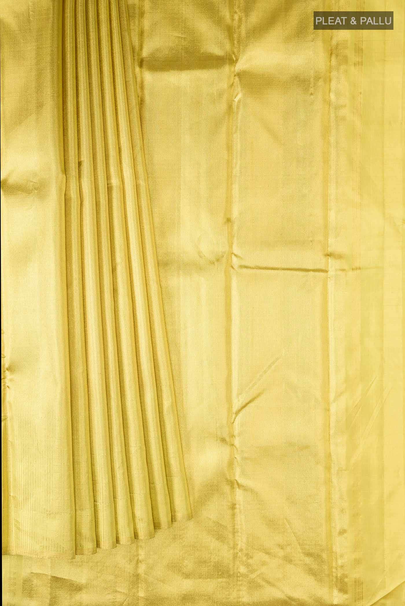 Golden Kanjivaram Tissue Silk Saree - Image 2