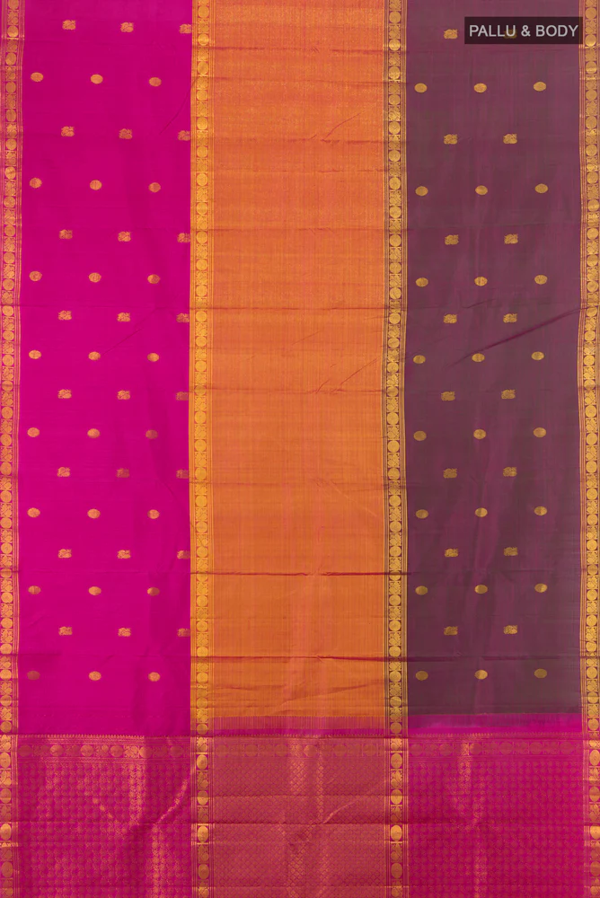 Multi Color Kanjivaram Silk Saree - Image 5