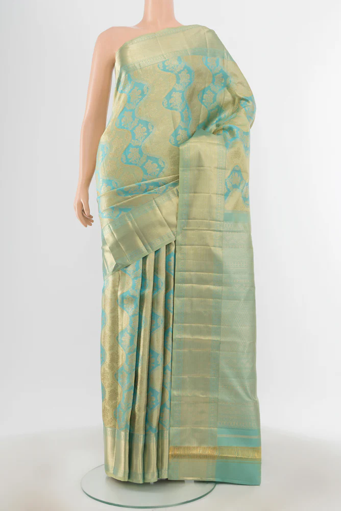 Light Blue Kanjivaram Silk Saree