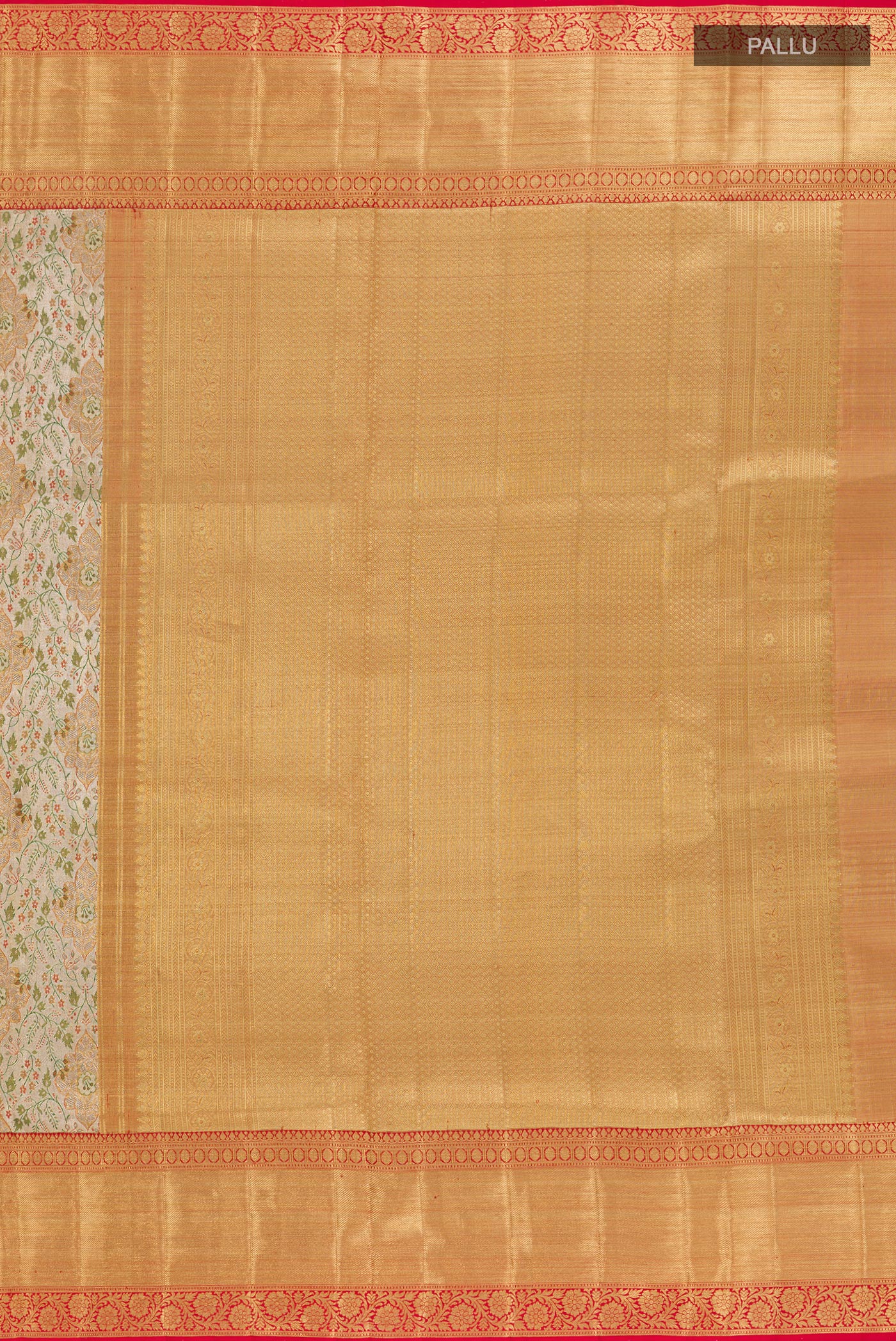 Golden Kanjivaram Tissue Silk Saree - Image 6