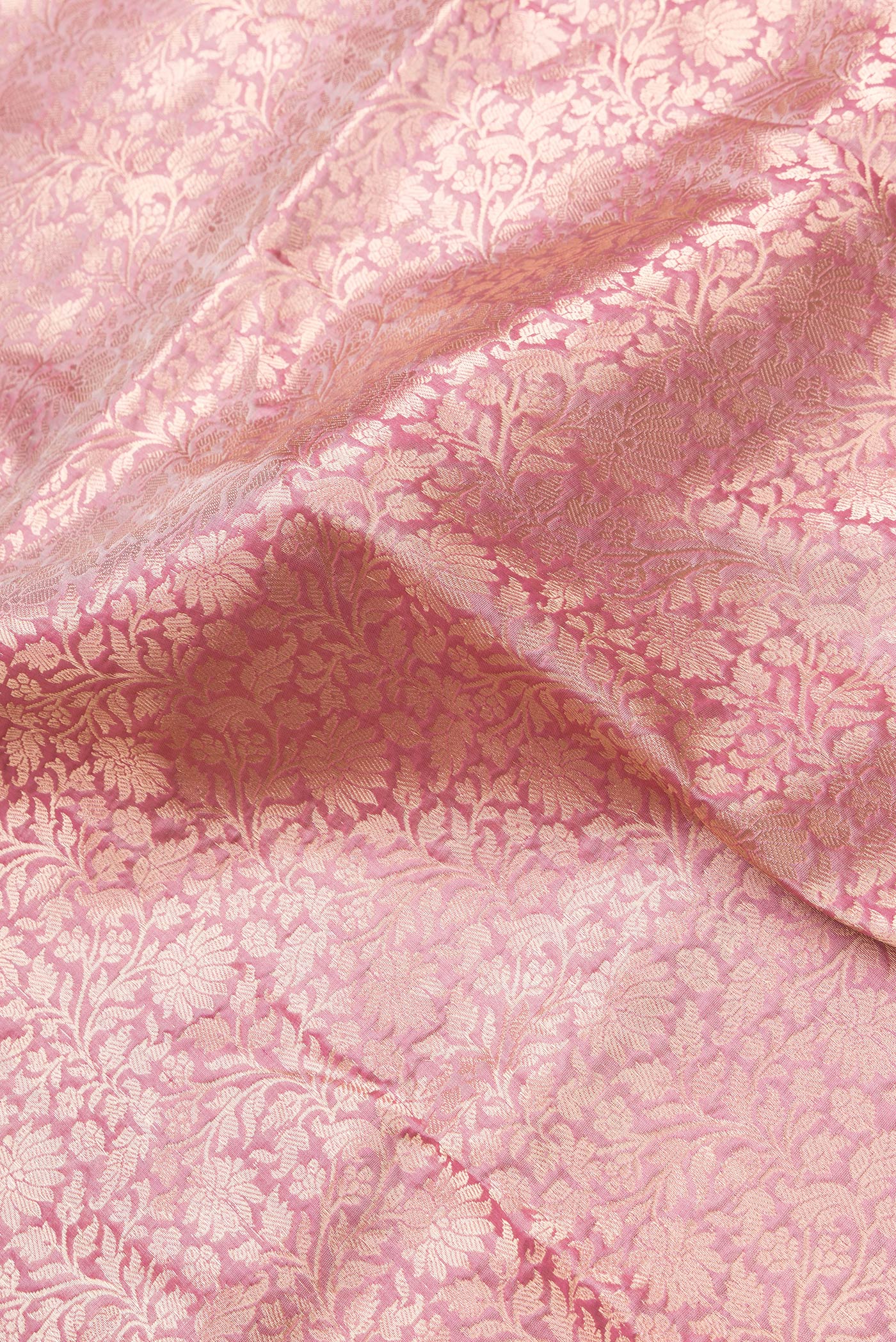 Rose pink Banarasi Silk Saree - Image 2