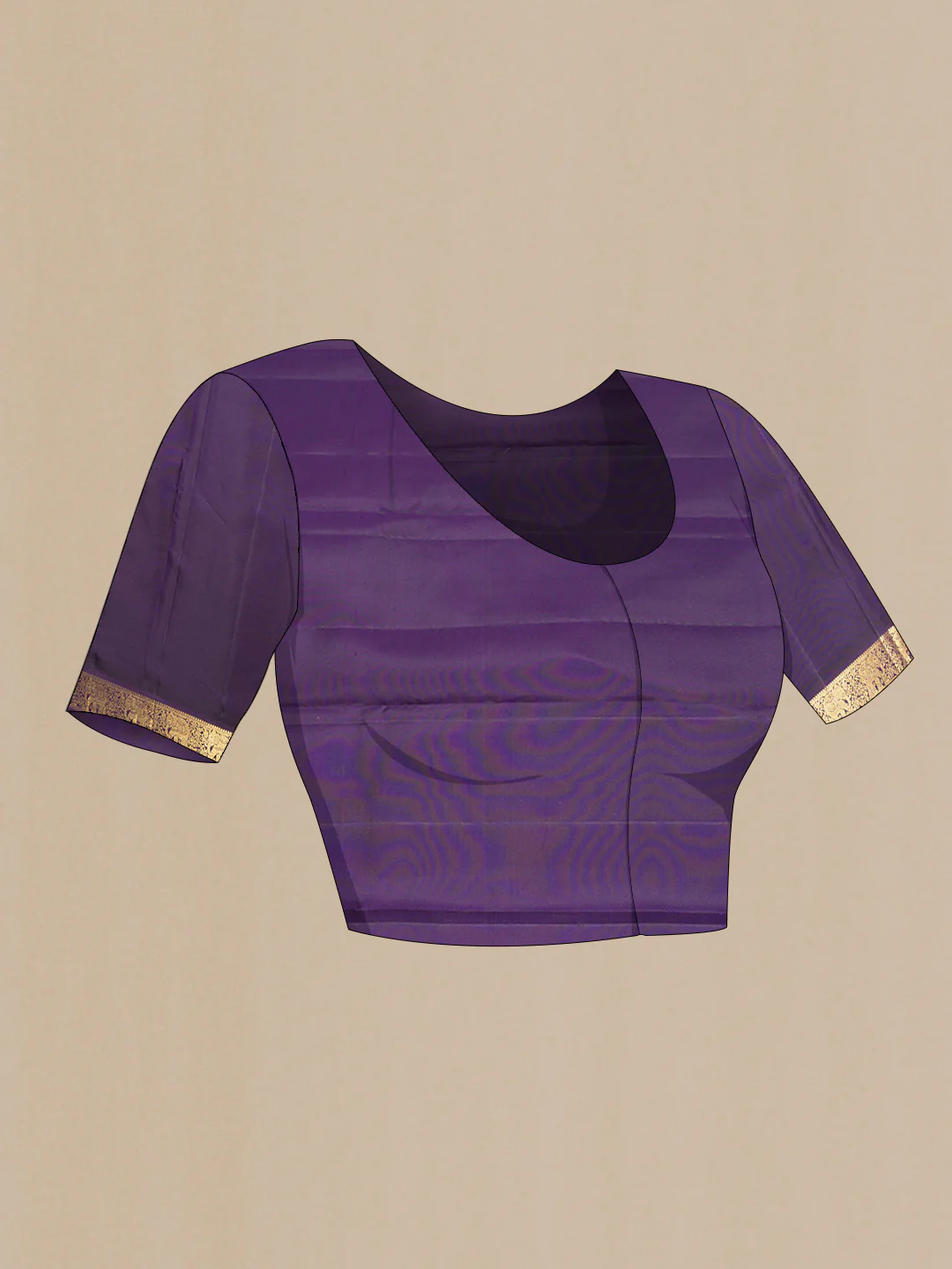 Golden Peach Dual Tone Kanjivaram Saree - Image 5