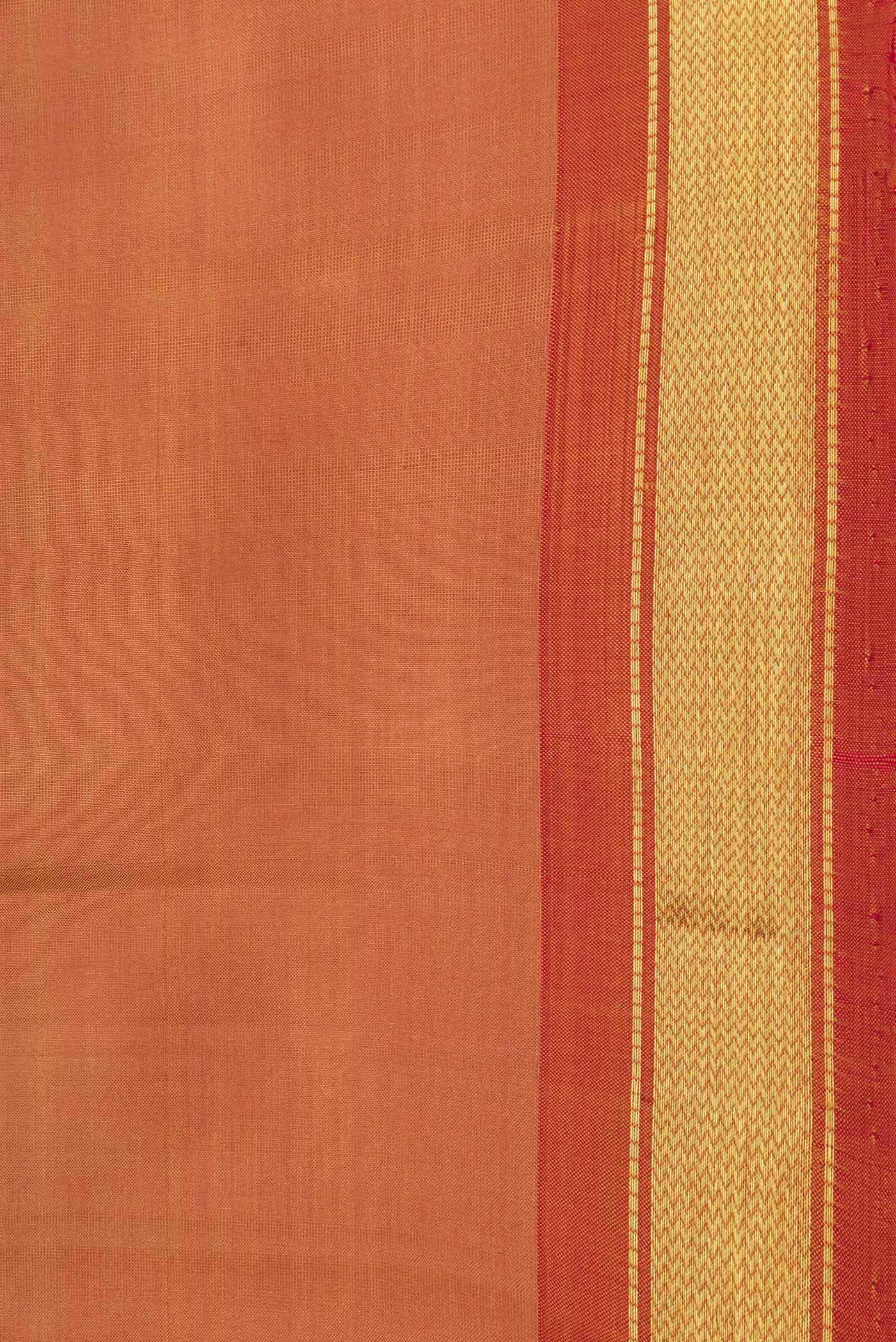Rust Kanchipuram Saree - Image 3