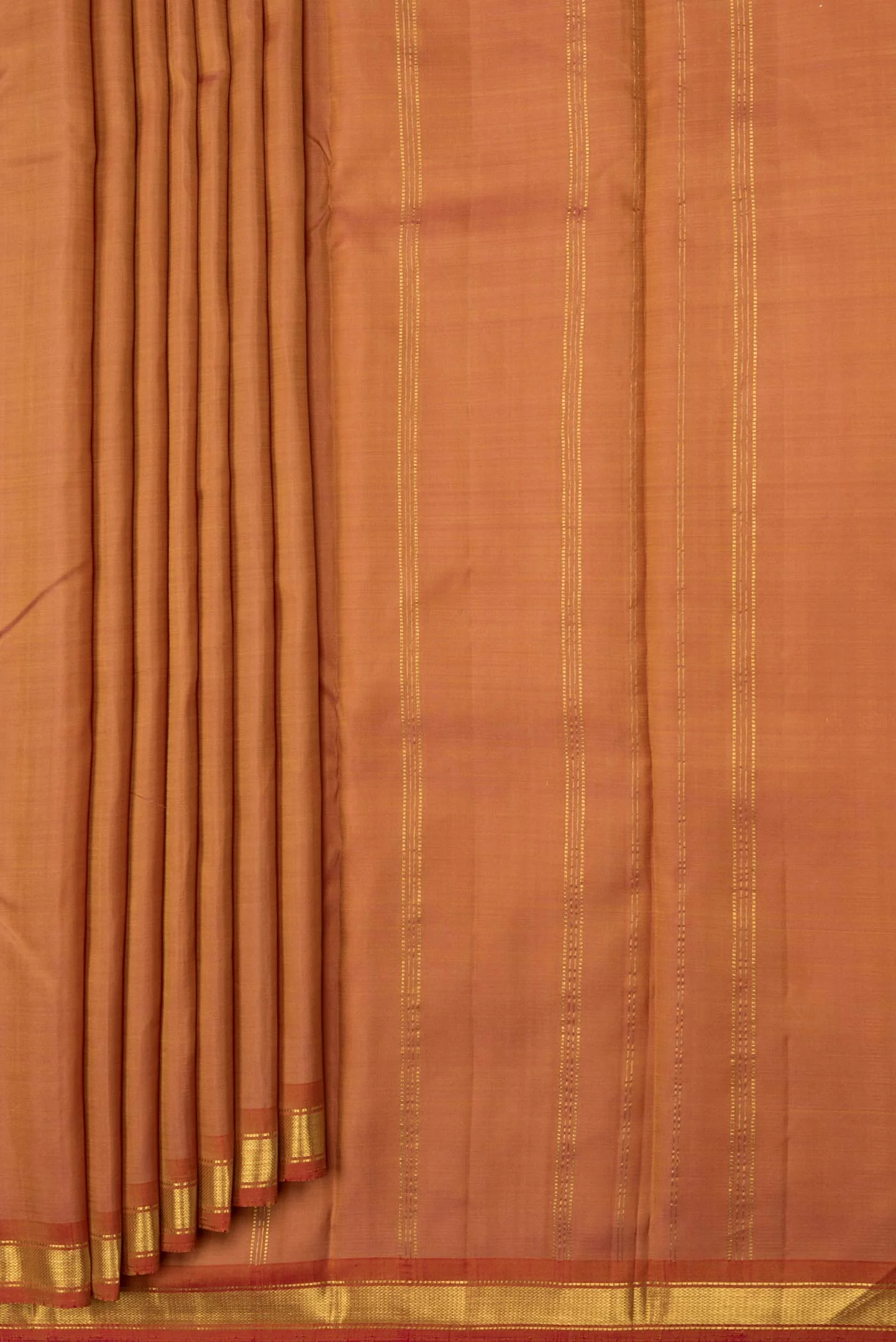 Rust Kanchipuram Saree - Image 4