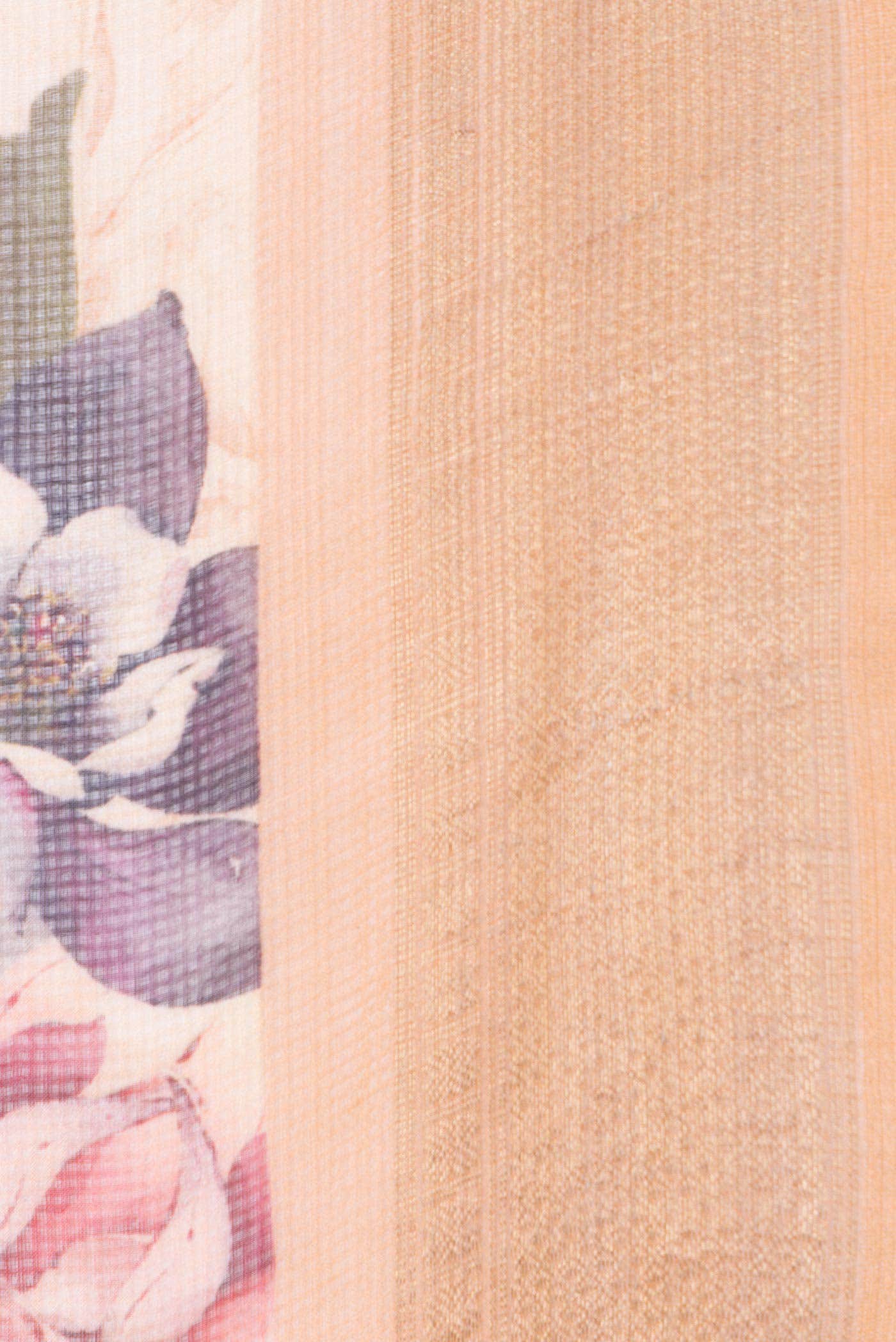 Golden Peach Dual Tone Kota Silk Saree - Image 3