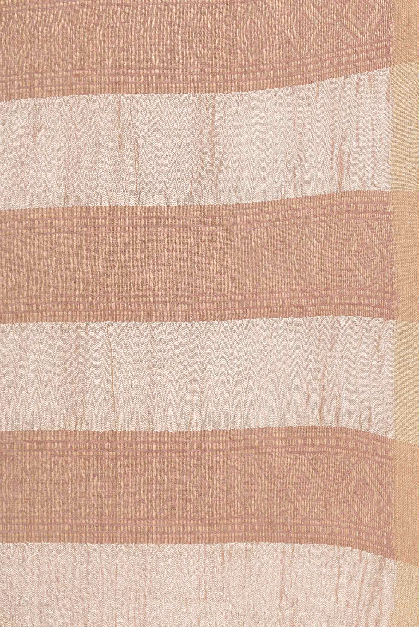 Golden Peach Dual Tone Mysore Georgette Saree - Image 2