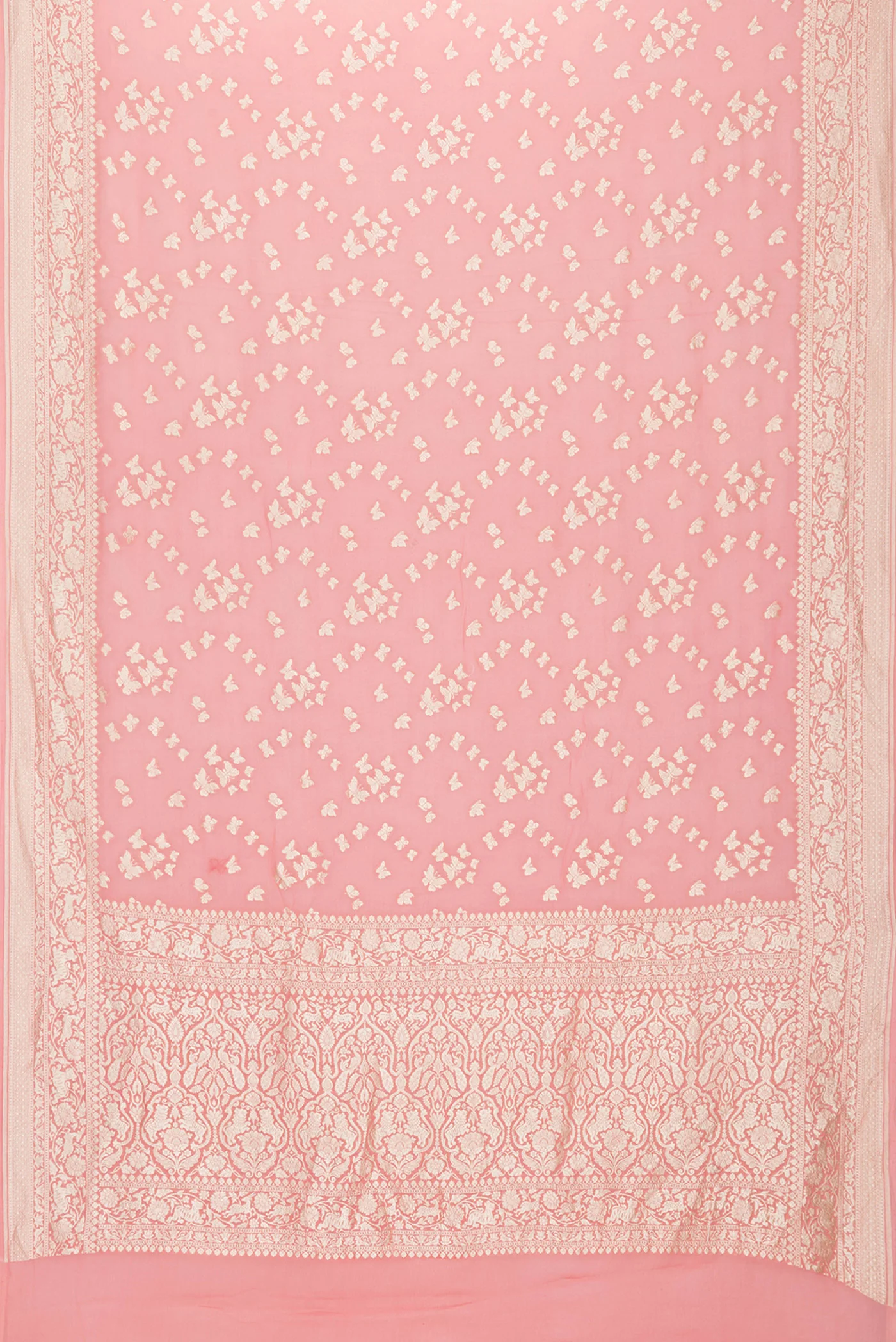 Peach Banarasi Georgette Saree - Image 6