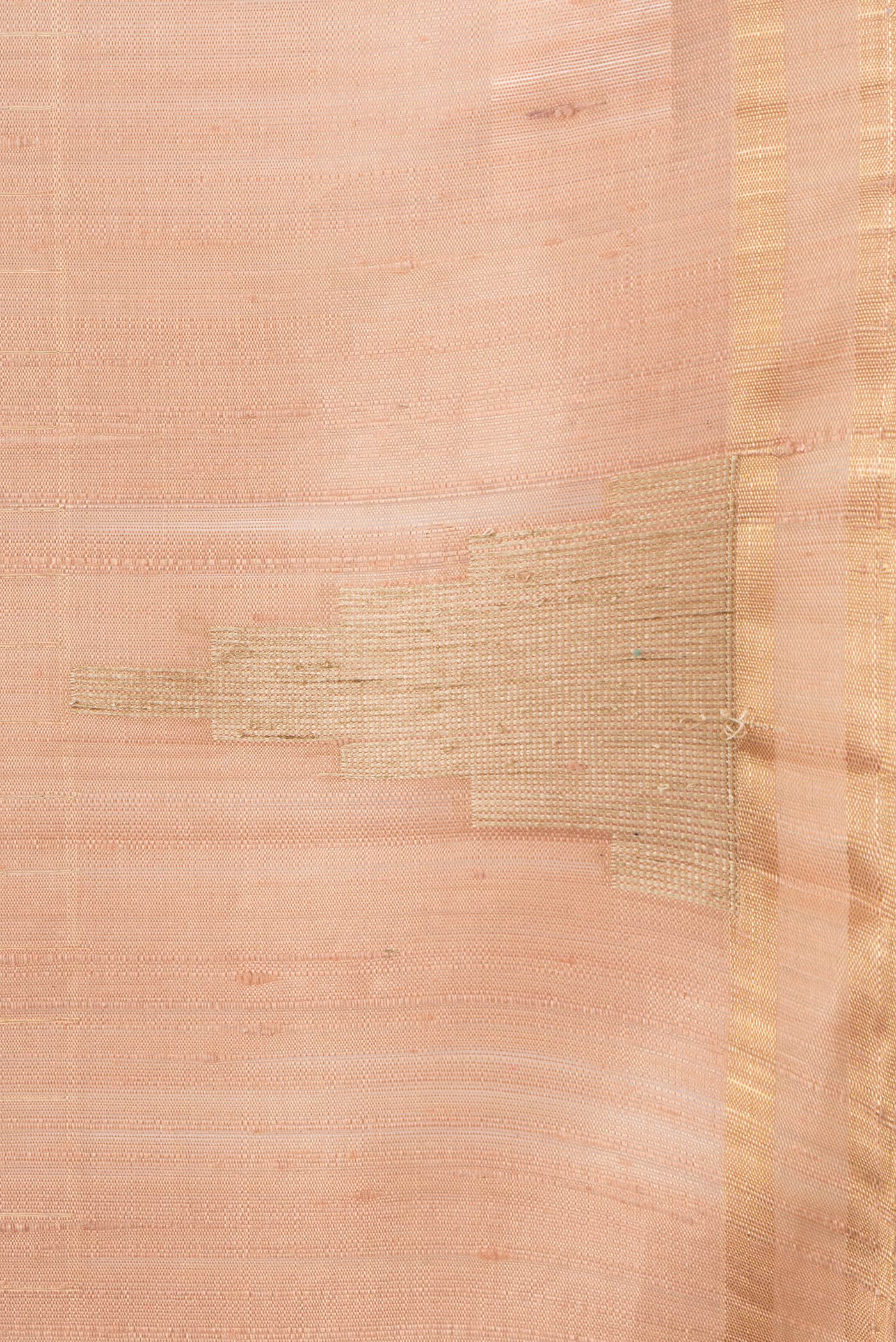 Peach Raw Silk Saree - Image 3