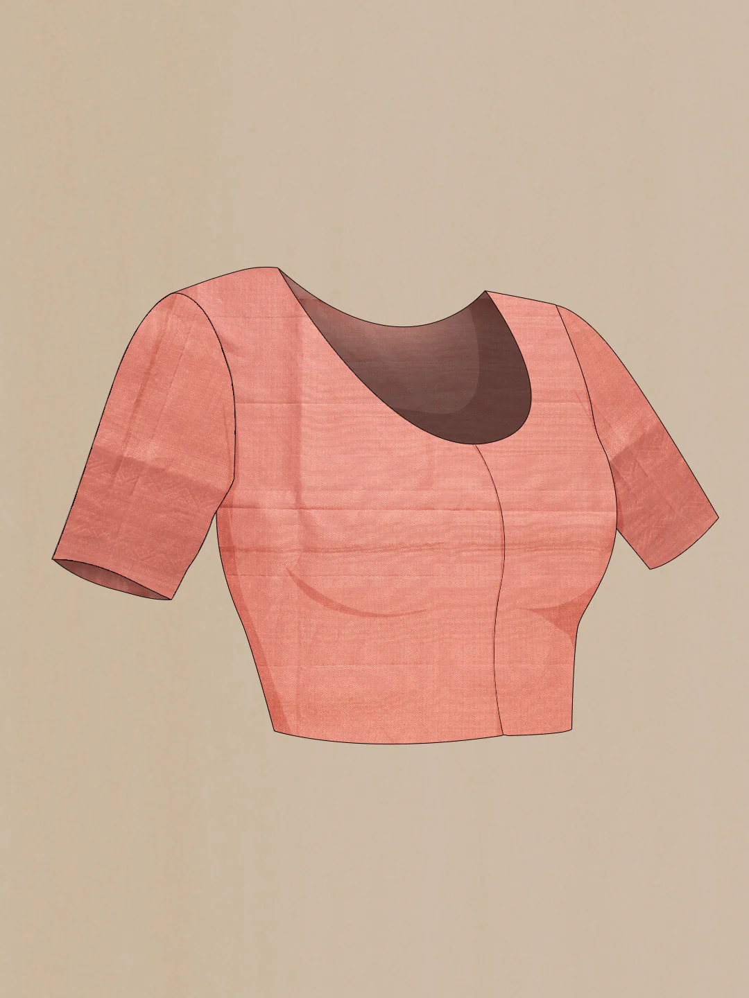 Coral Soft Silk Saree - Image 5