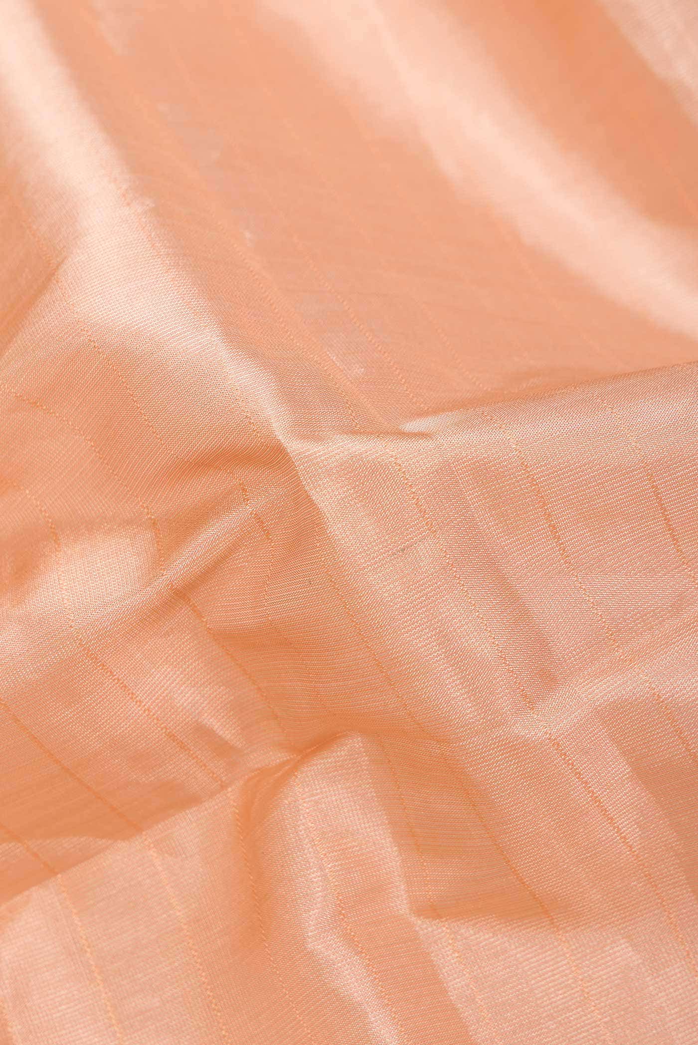 Golden Peach Dual Tone Soft Silk Saree - Image 2