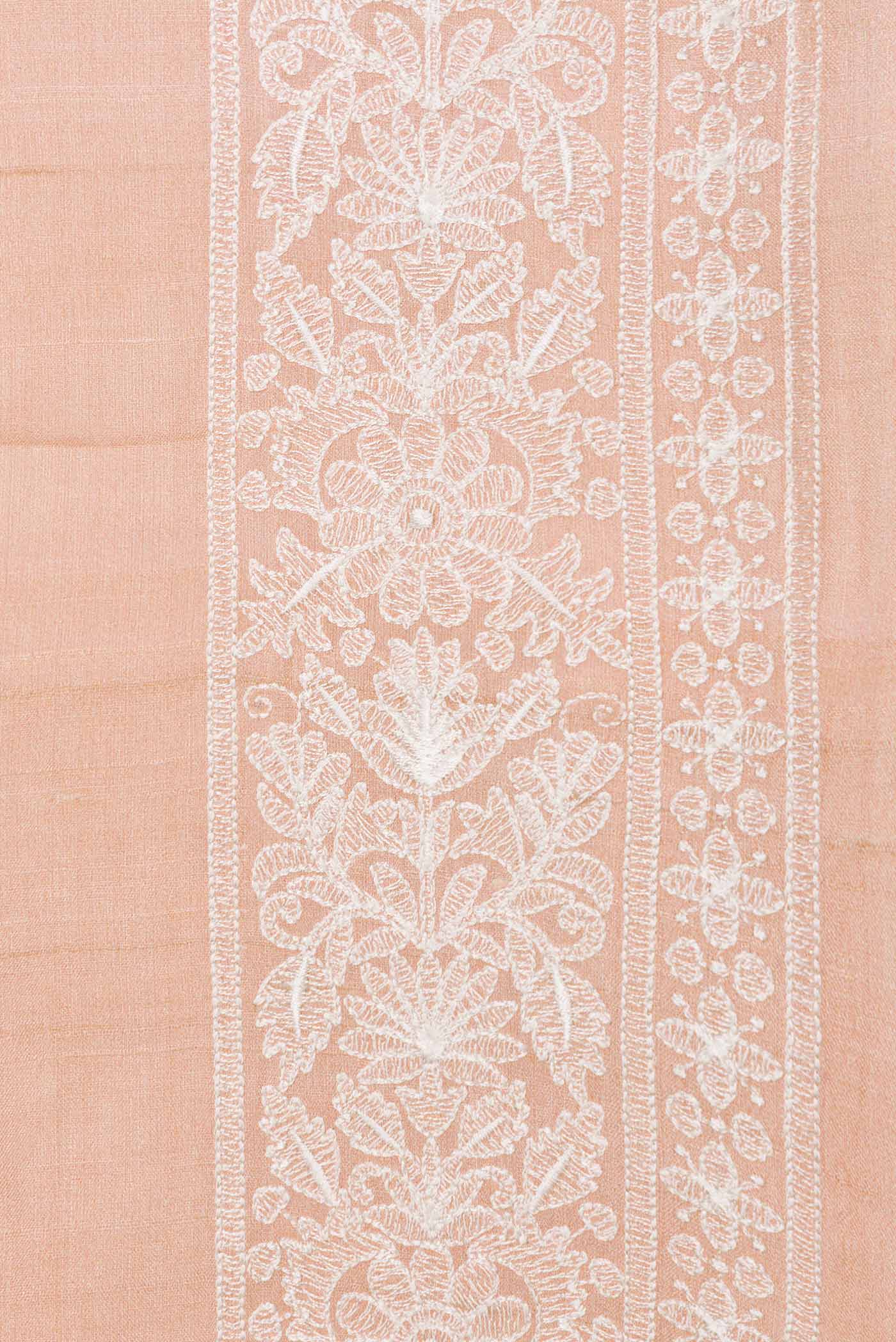 Golden Peach Dual Tone Tussar Saree - Image 3
