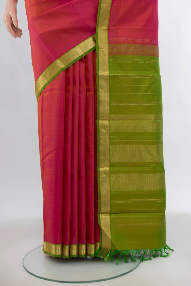 Pink Kanjivaram Silk Saree - Image 3