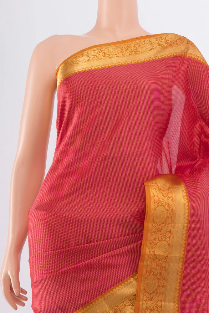 Red Soft Silk Saree - Image 2