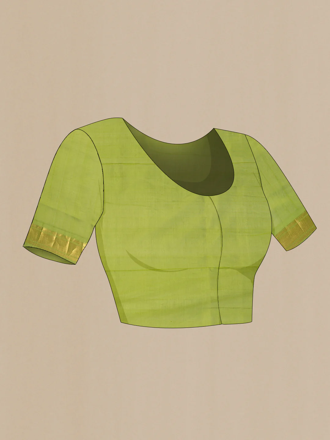 Multi Color Silk Cotton Saree - Image 4