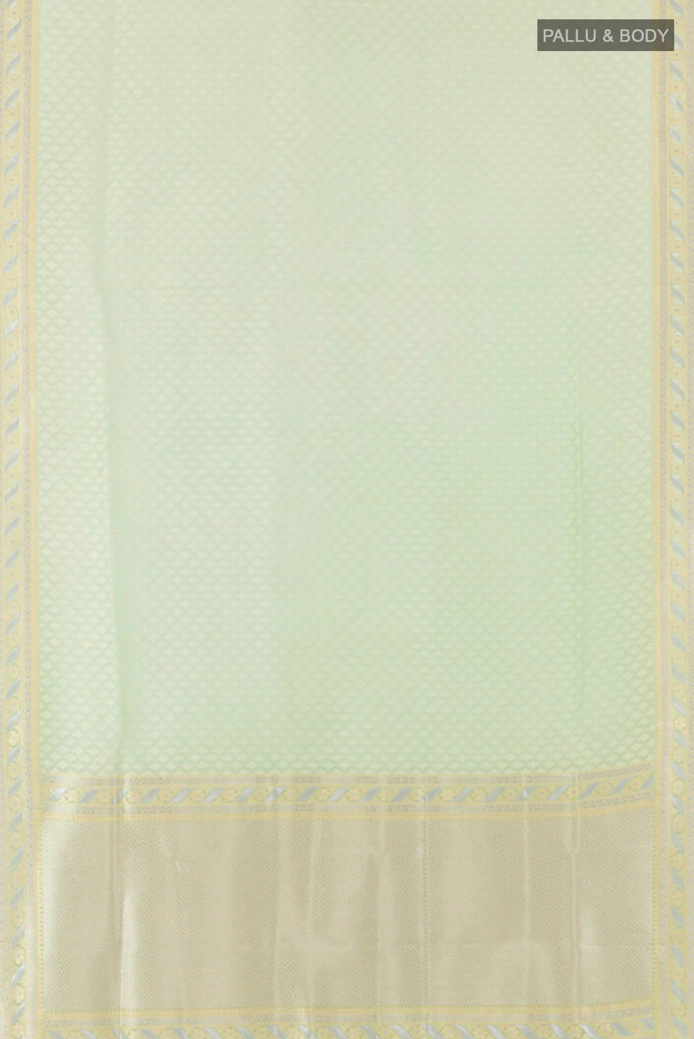 Green Banarasi Kora Silk Saree - Image 6