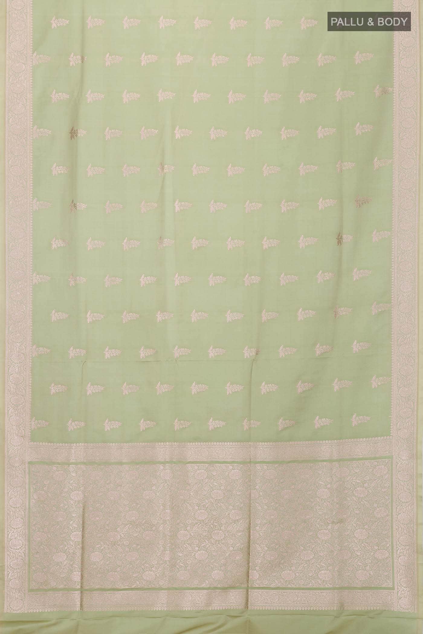 Green Banarasi Silk Saree - Image 2