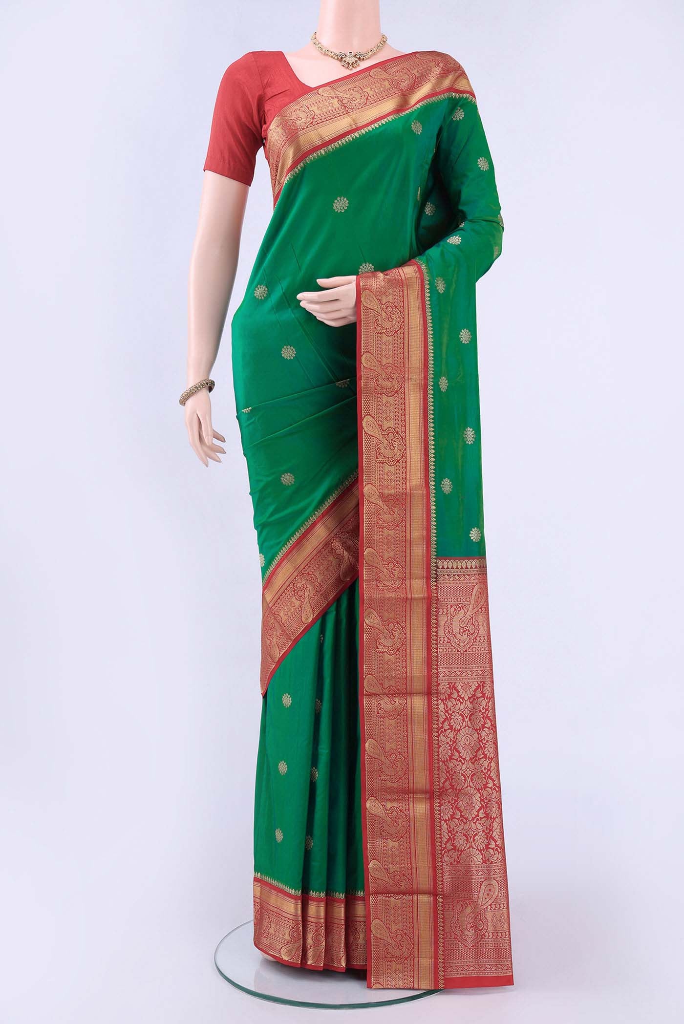 Green Bangalore Silk Saree