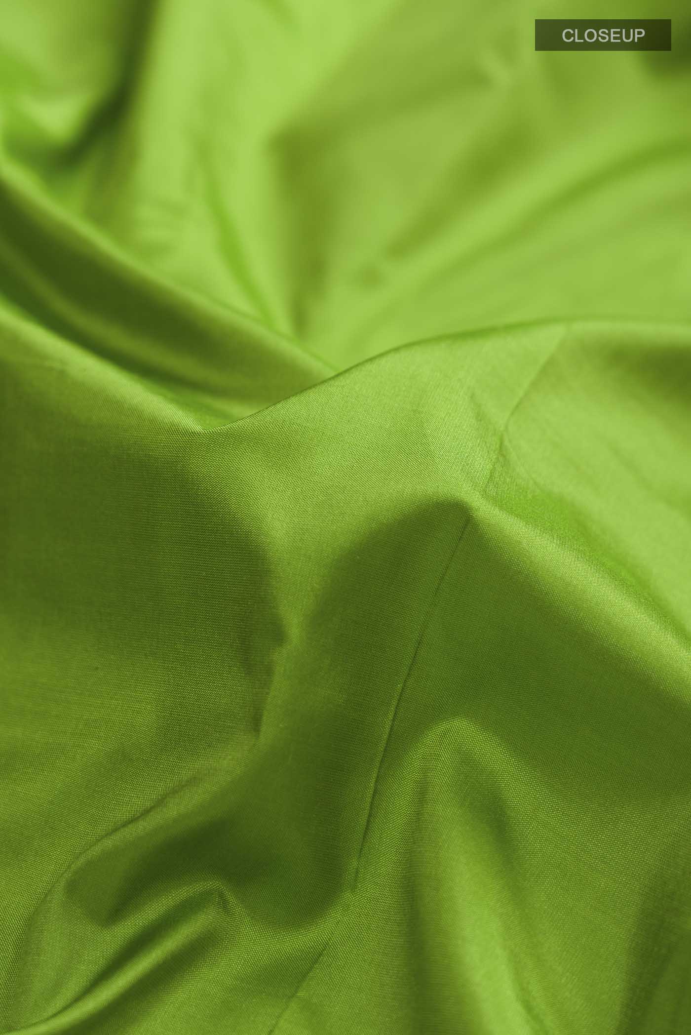 Green Bangalore Silk Saree - Image 2