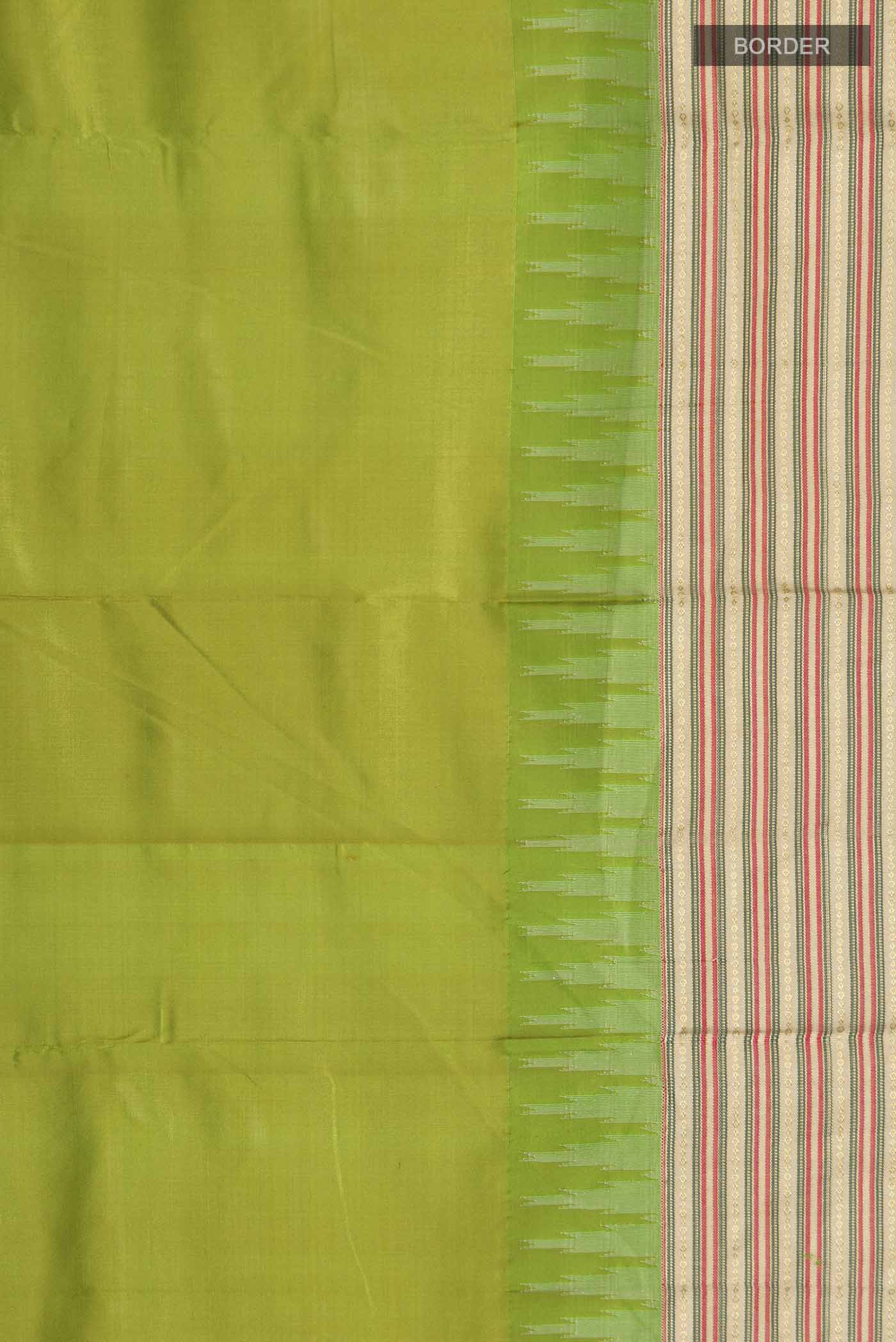 Green Bangalore Silk Saree - Image 3