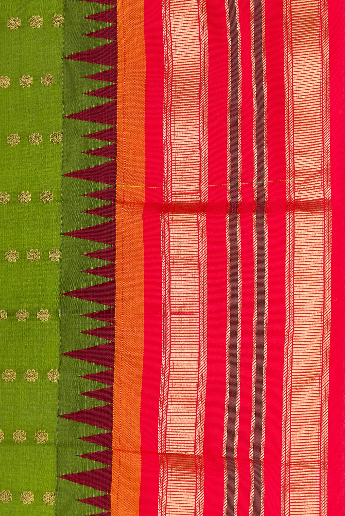 Green Bangalore Silk Saree - Image 3