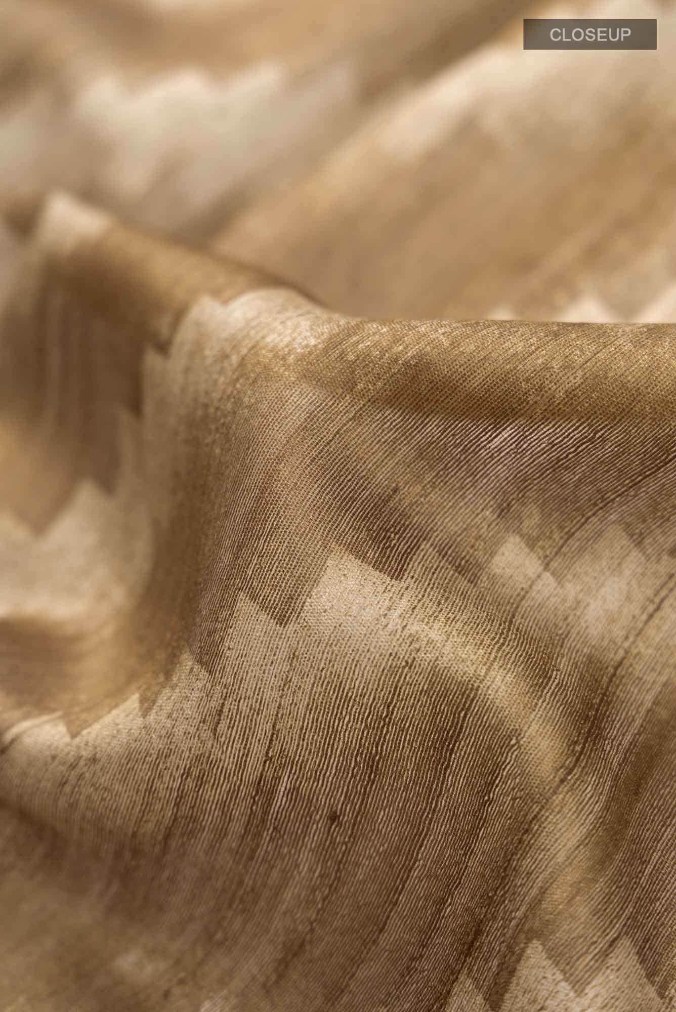 Brown Bhagalpuri Tussar Silk Saree - Image 8