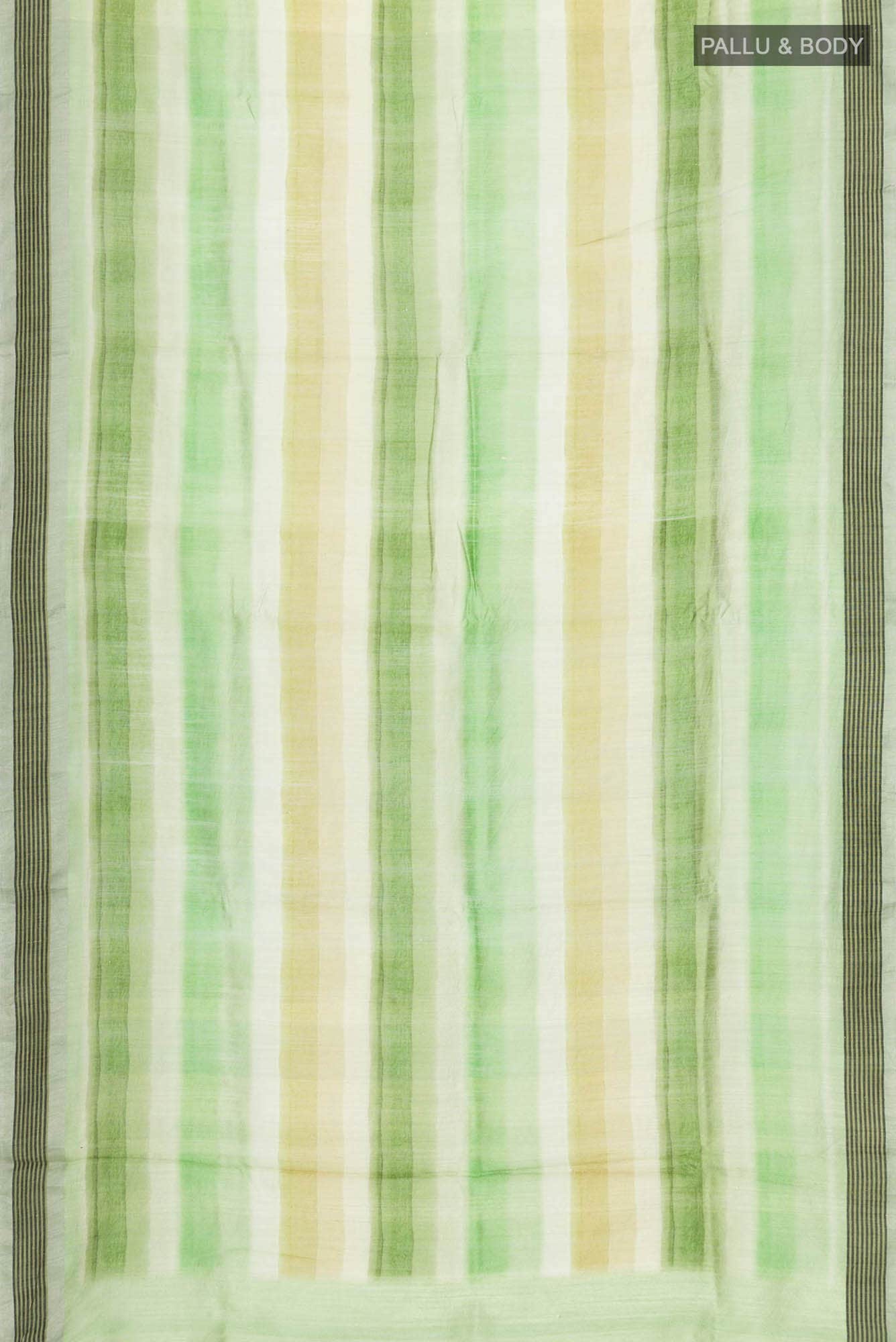 Green Bhagalpuri Tussar Silk Saree - Image 3
