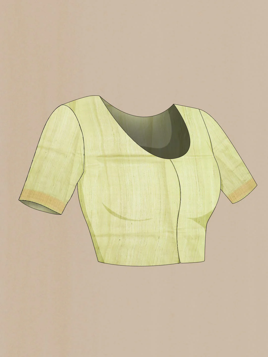 Green Bhagalpuri Tussar Silk Saree - Image 6